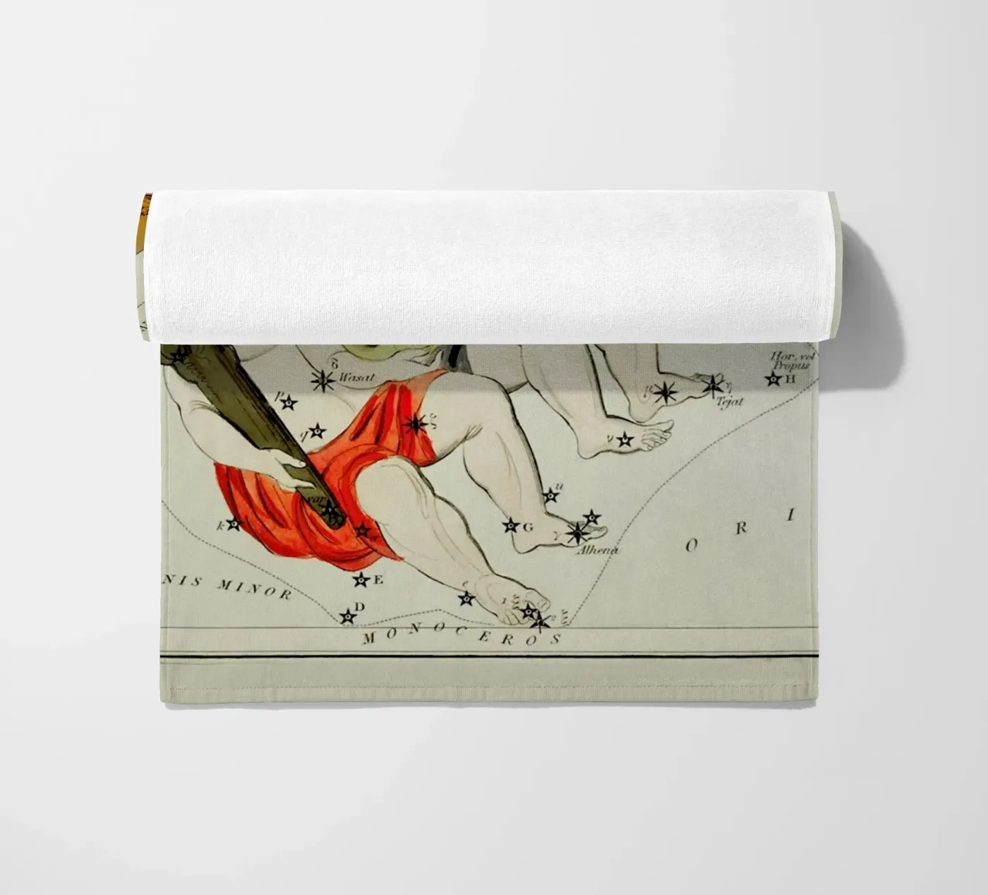 Gemini beach towel by Vintage by JUNIQE