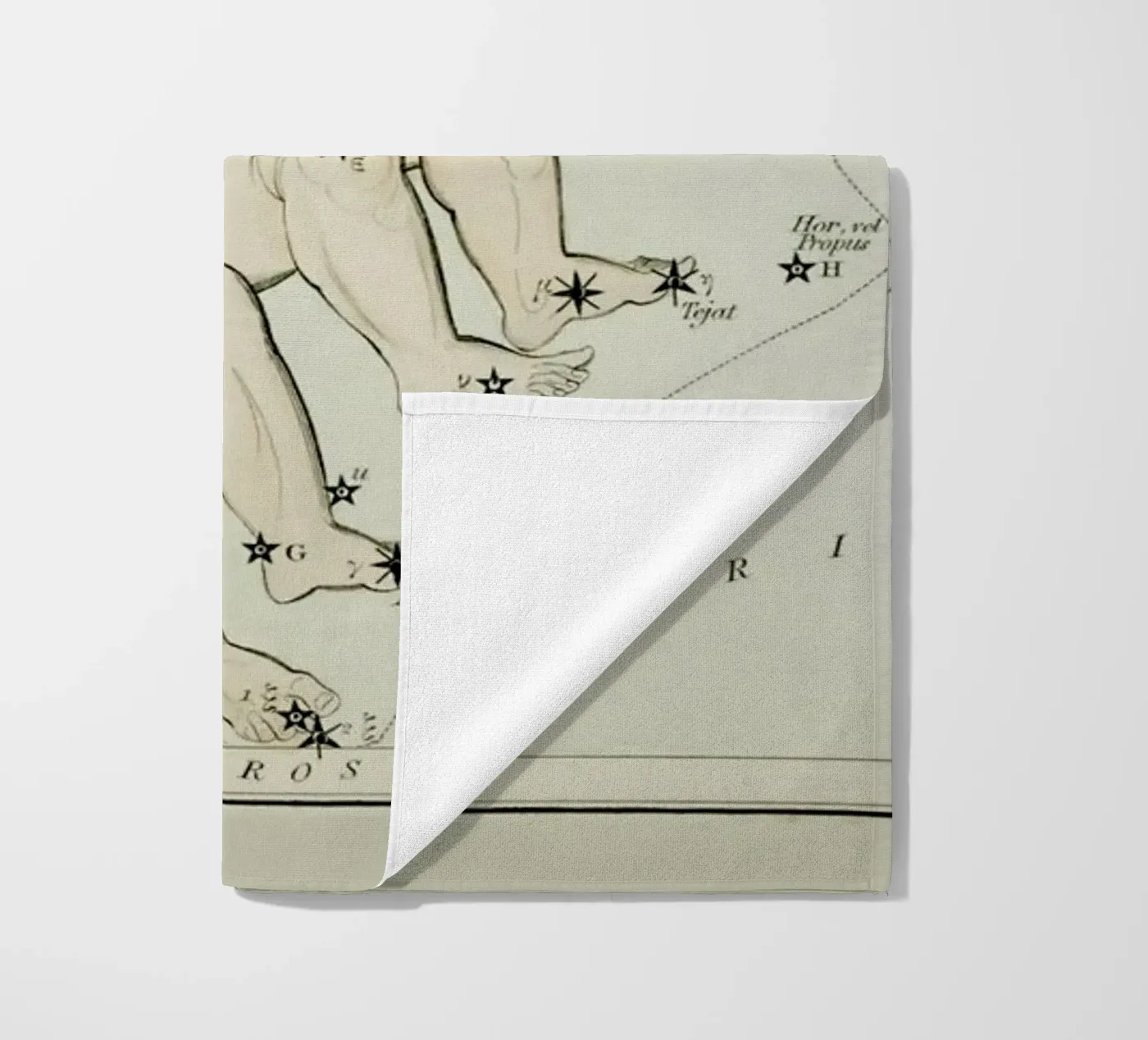 Gemini beach towel by Vintage by JUNIQE