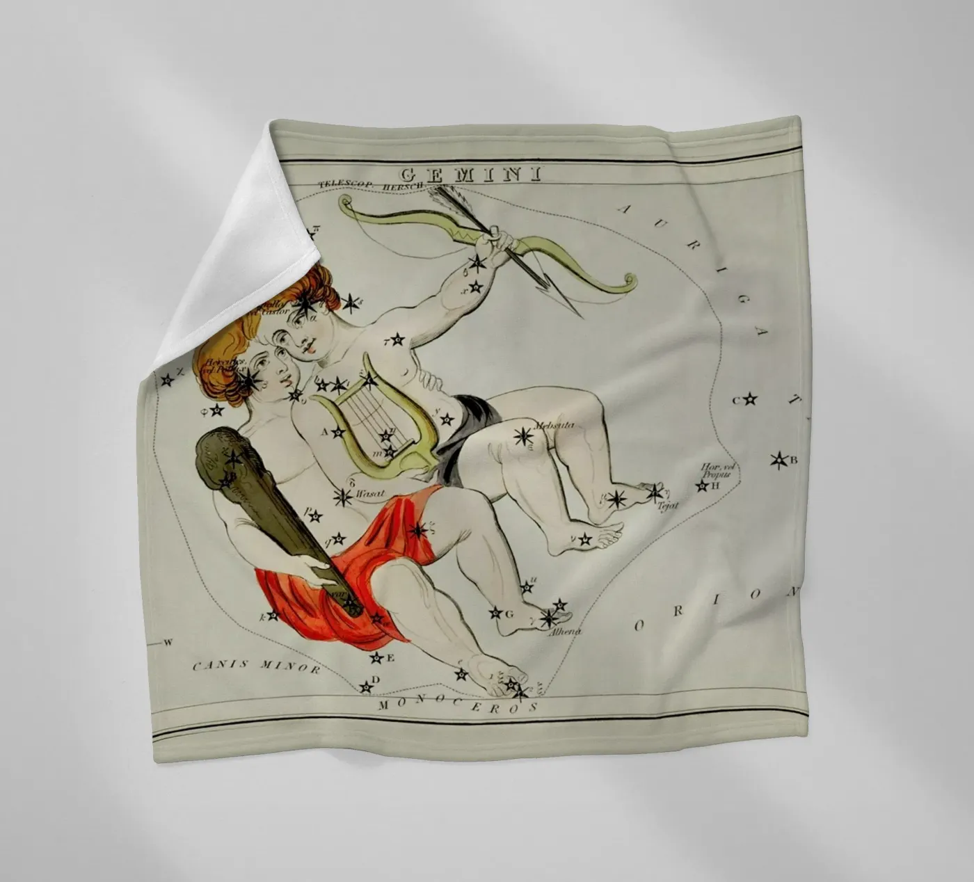Gemini fleecedeken van Vintage by JUNIQE