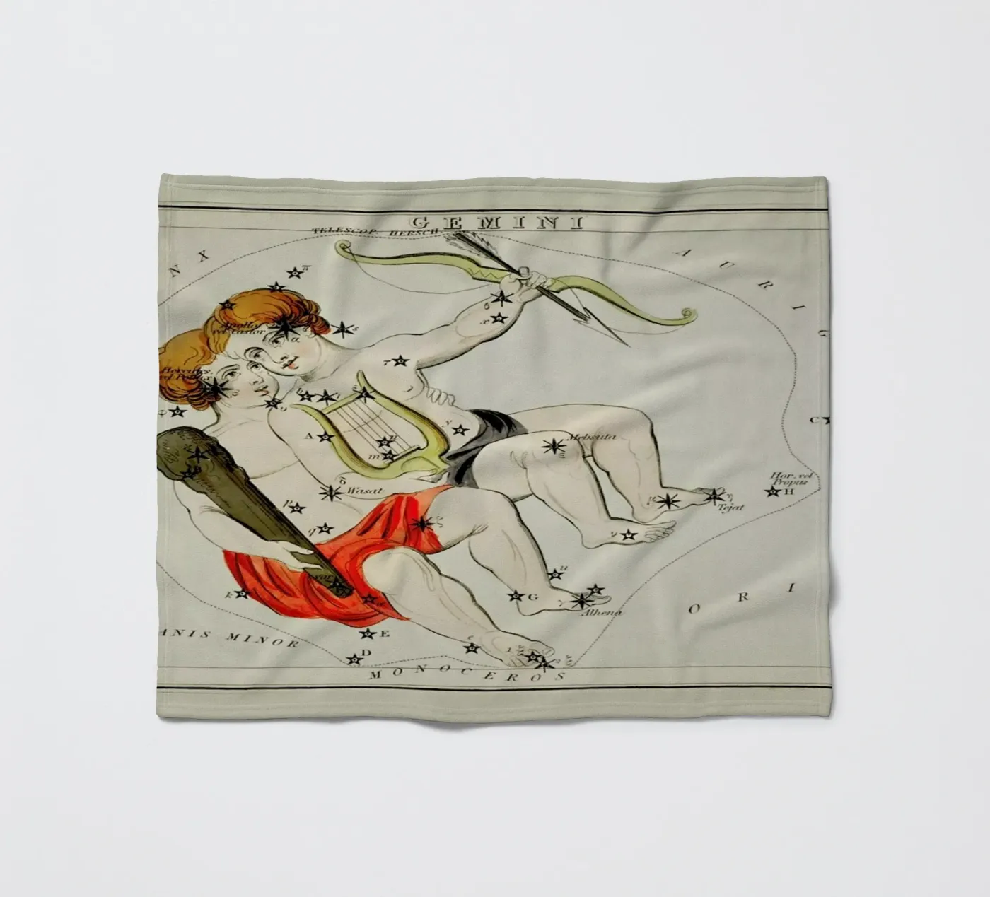 Gemini Fleecedecke von Vintage by JUNIQE