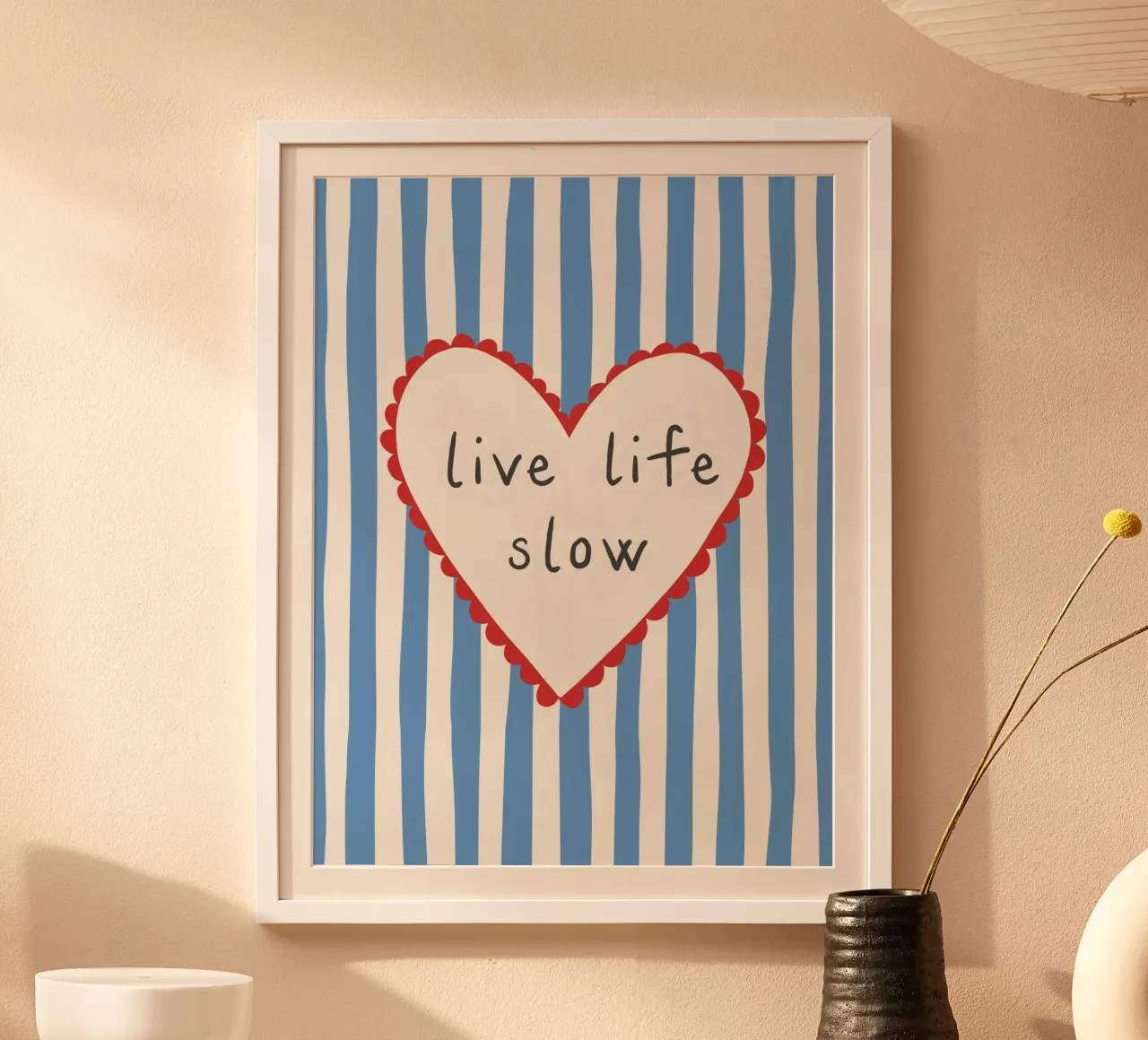 Live Life Slow – Hand Drawn Quote hahnemühle by Vivdesign