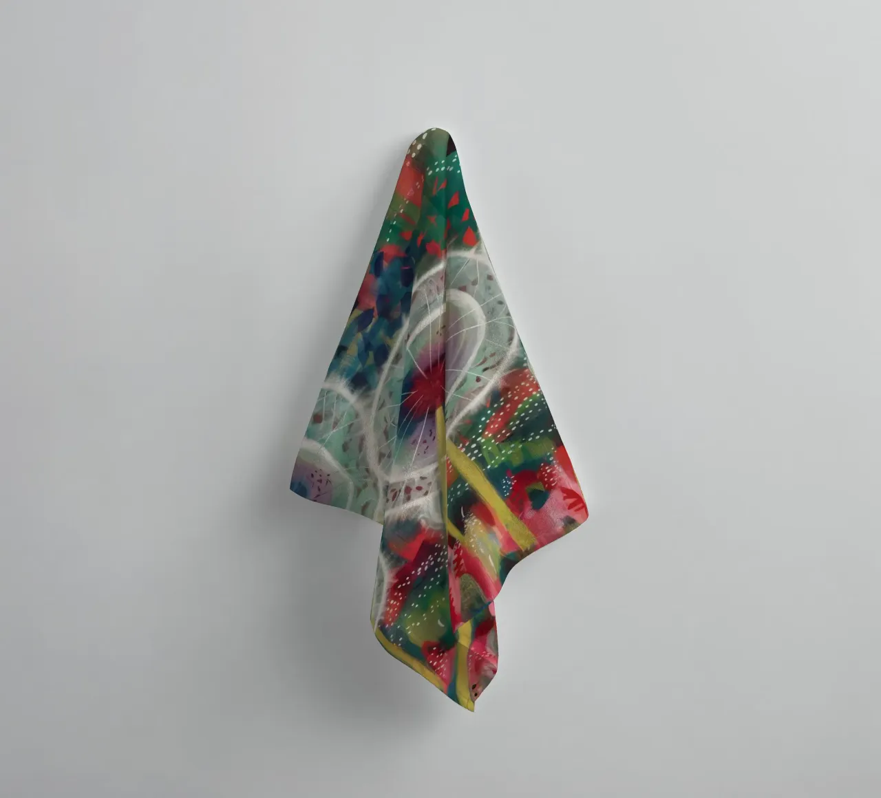 Whimsical Dandelion Dreams towel by Verve Pigments