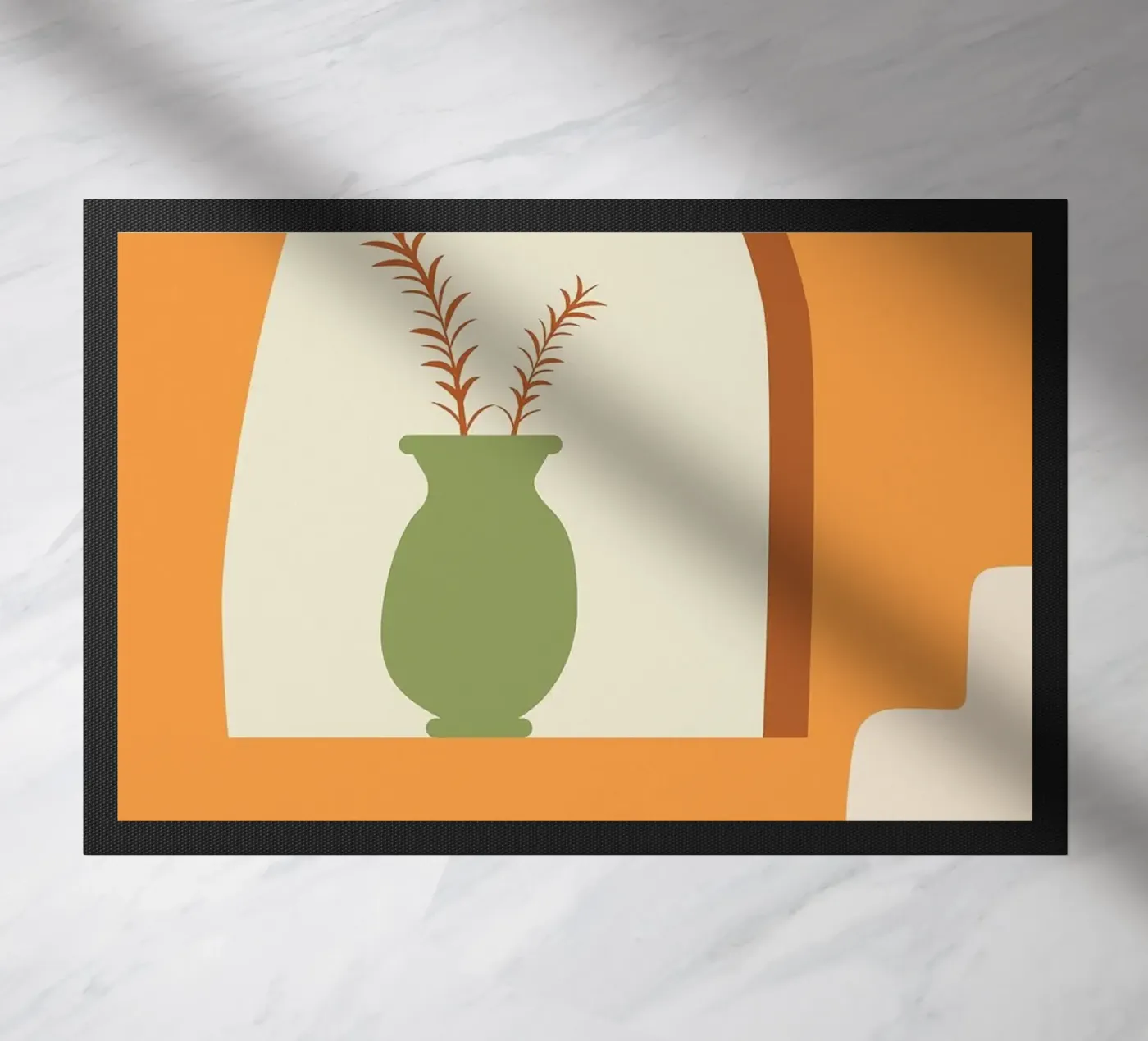 vase doormat by Abstract Botanical Art