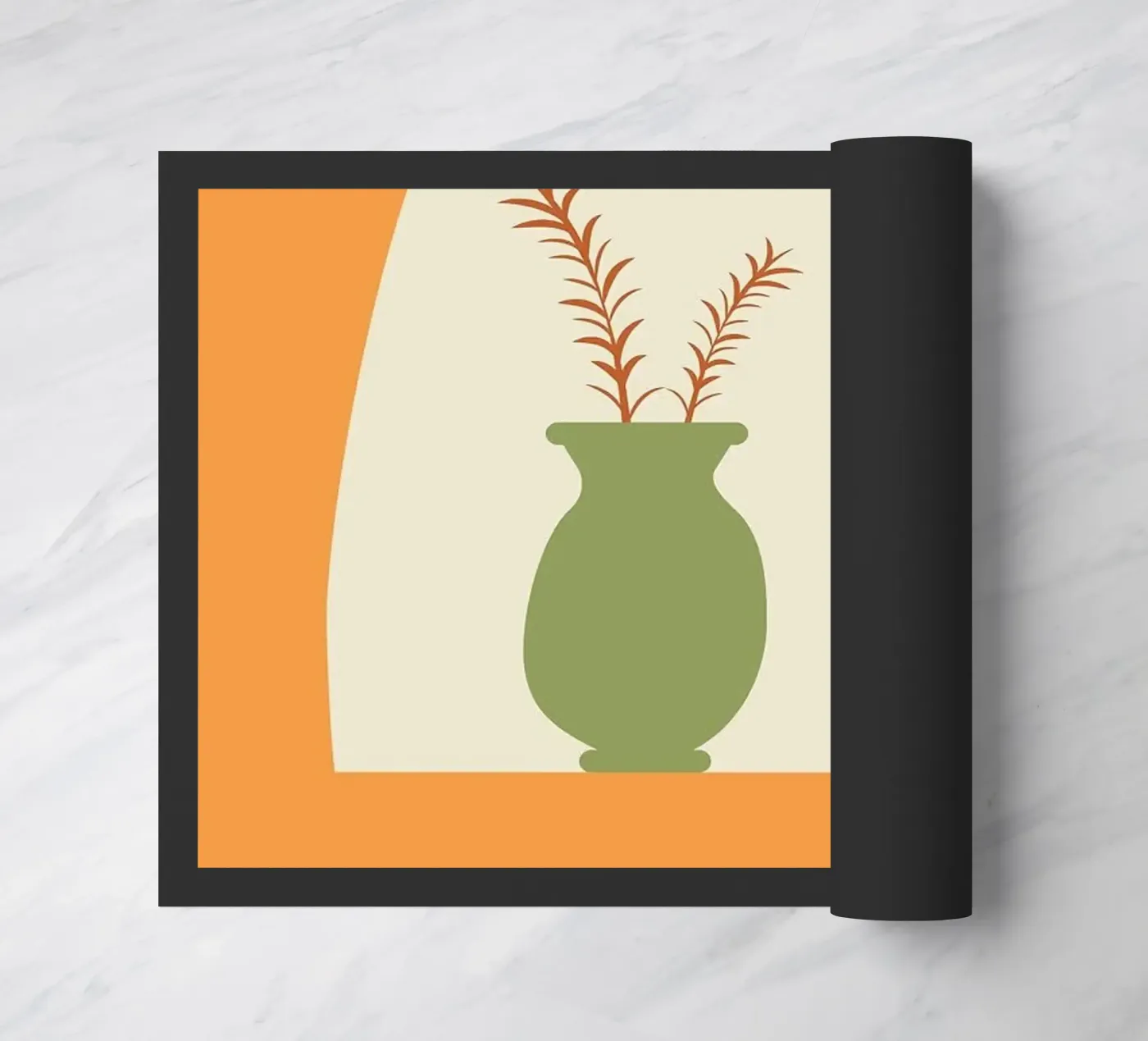 vase doormat by Abstract Botanical Art