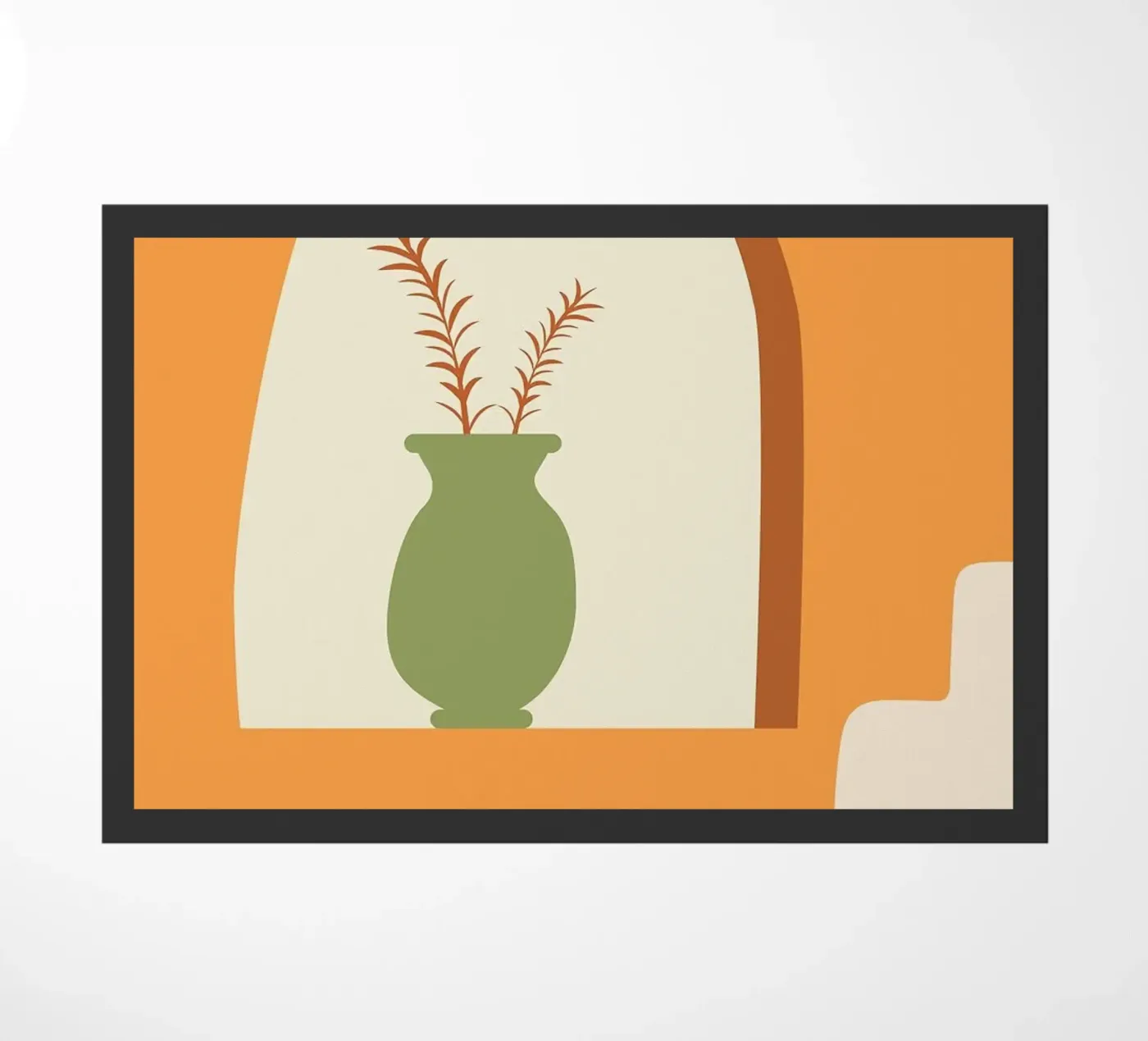 vase doormat by Abstract Botanical Art