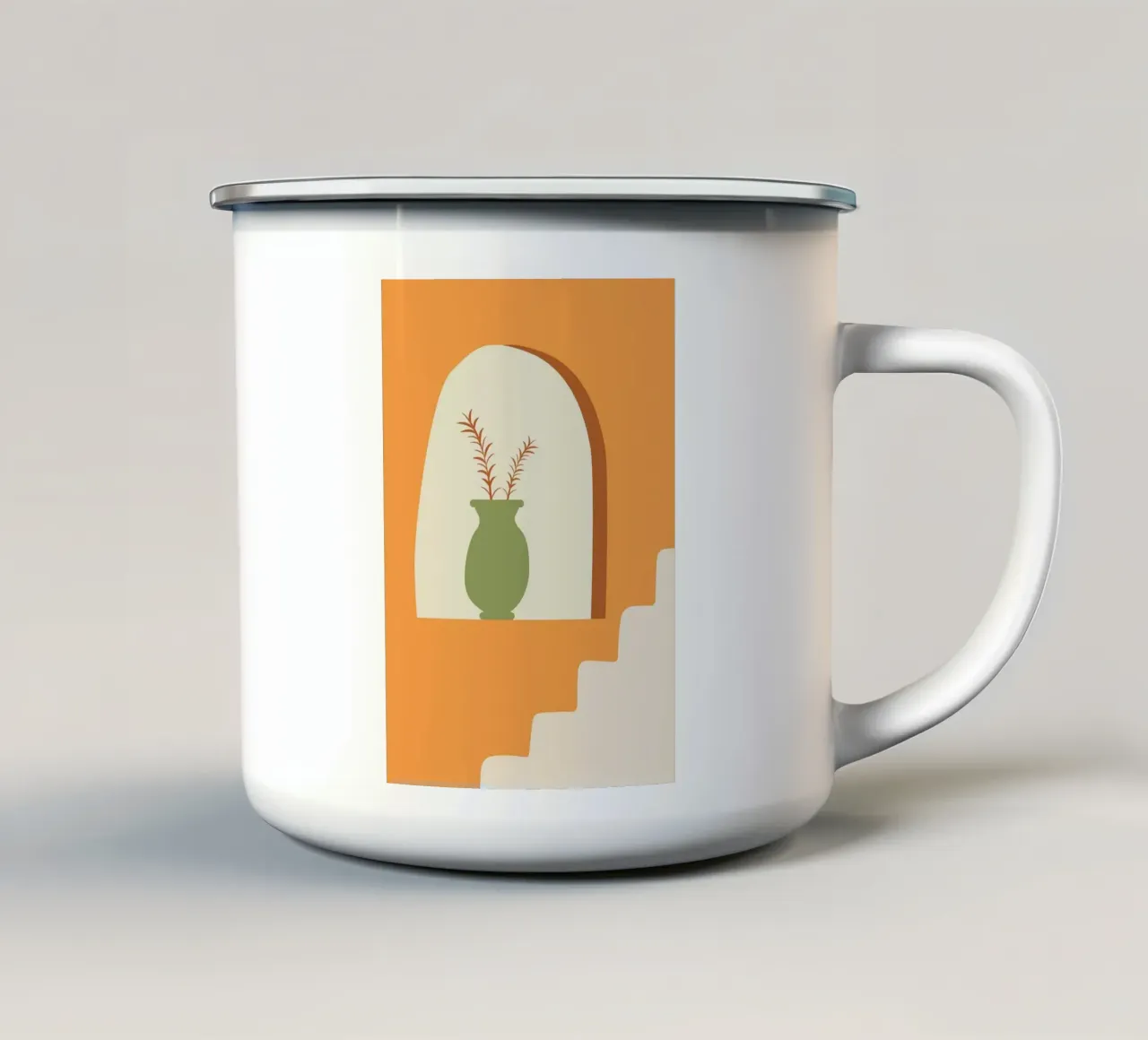 vaso tazza in smalto da Abstract Botanical Art