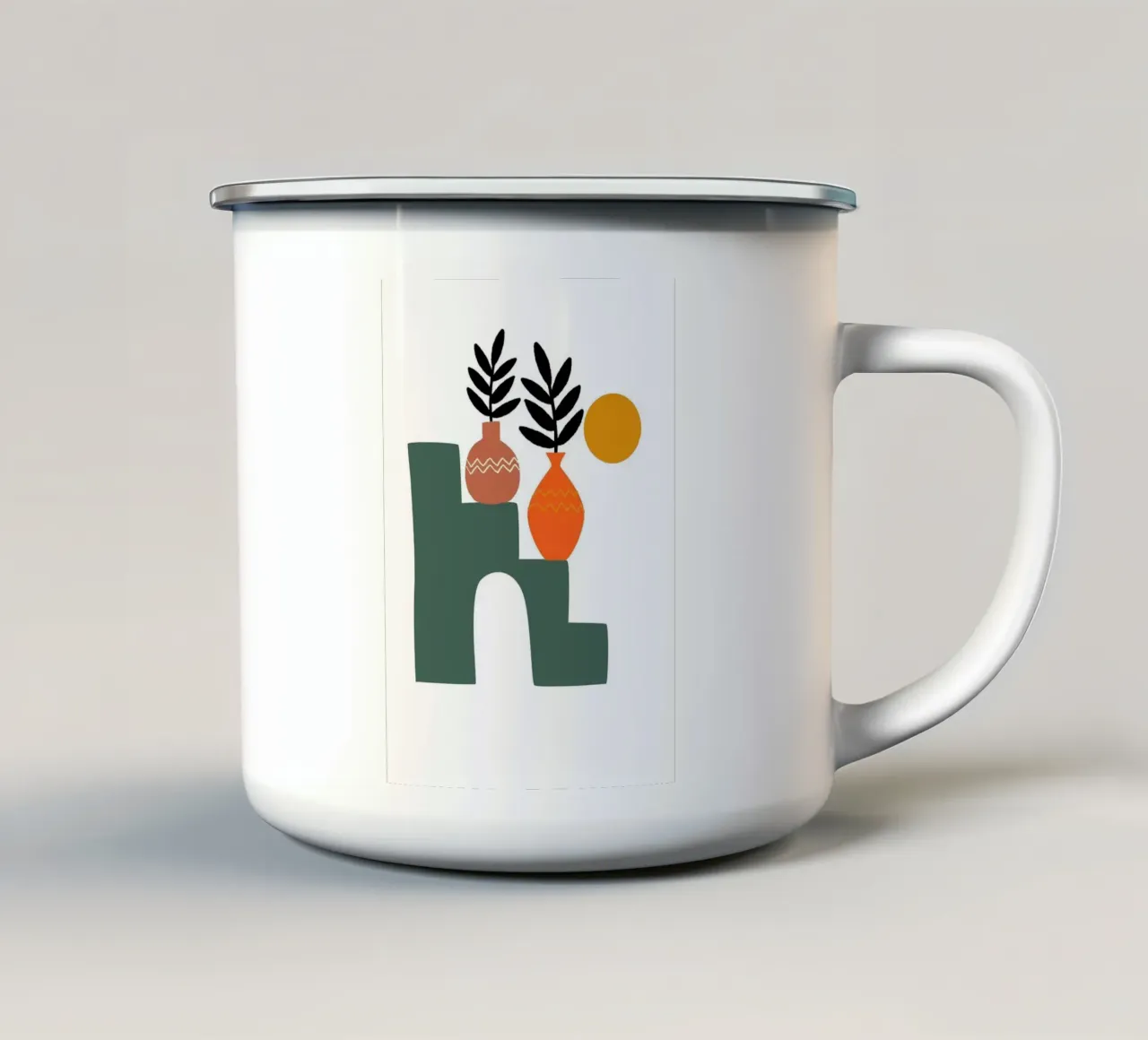 vasi tazza in smalto da Abstract Botanical Art