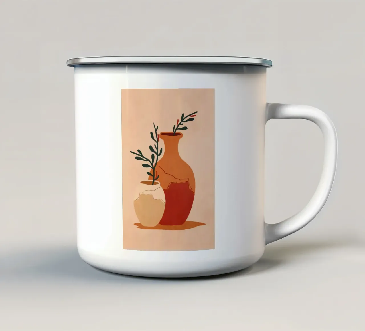 vasi tazza in smalto da Abstract Botanical Art