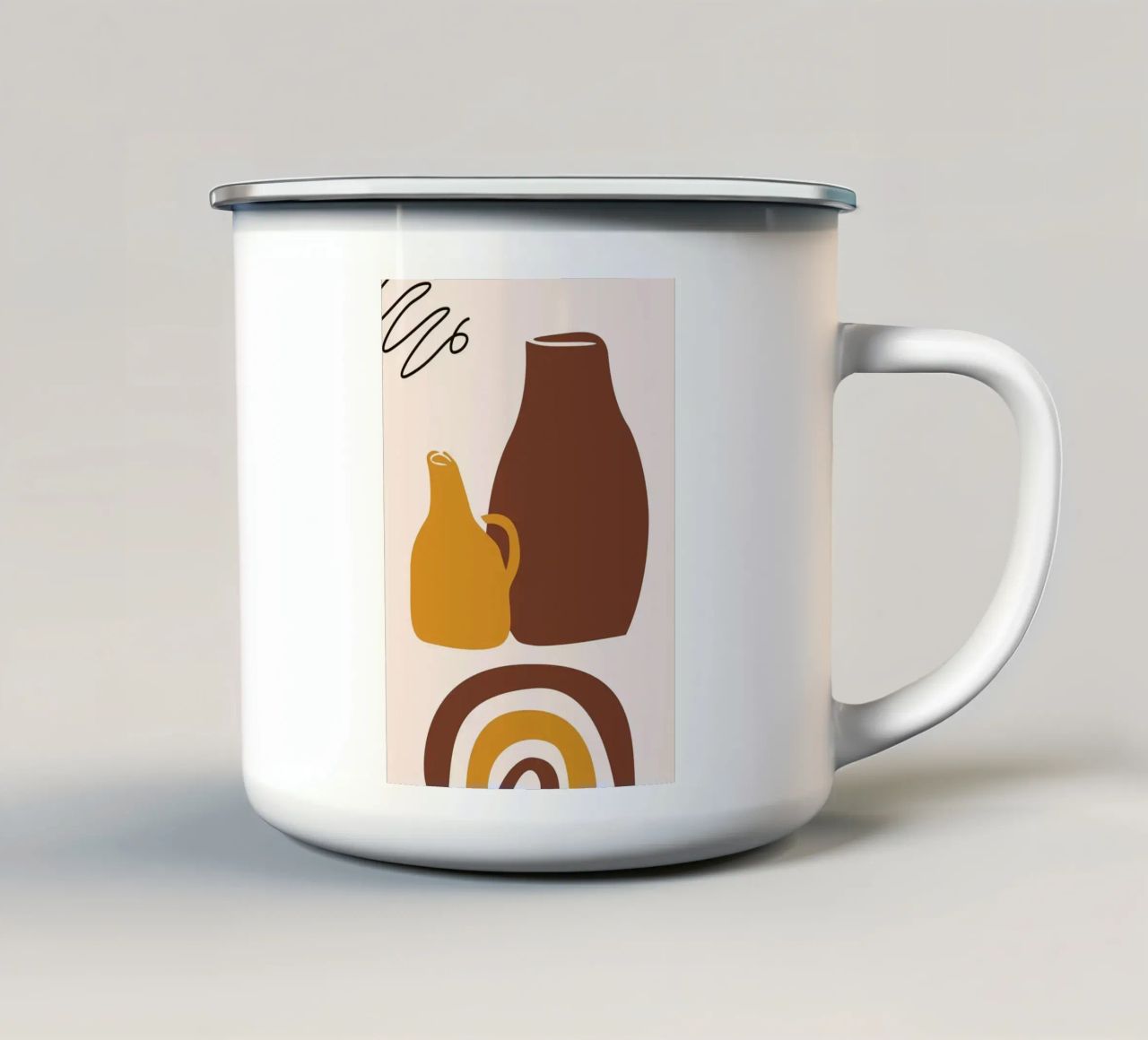 vaso tazza in smalto da Abstract Botanical Art