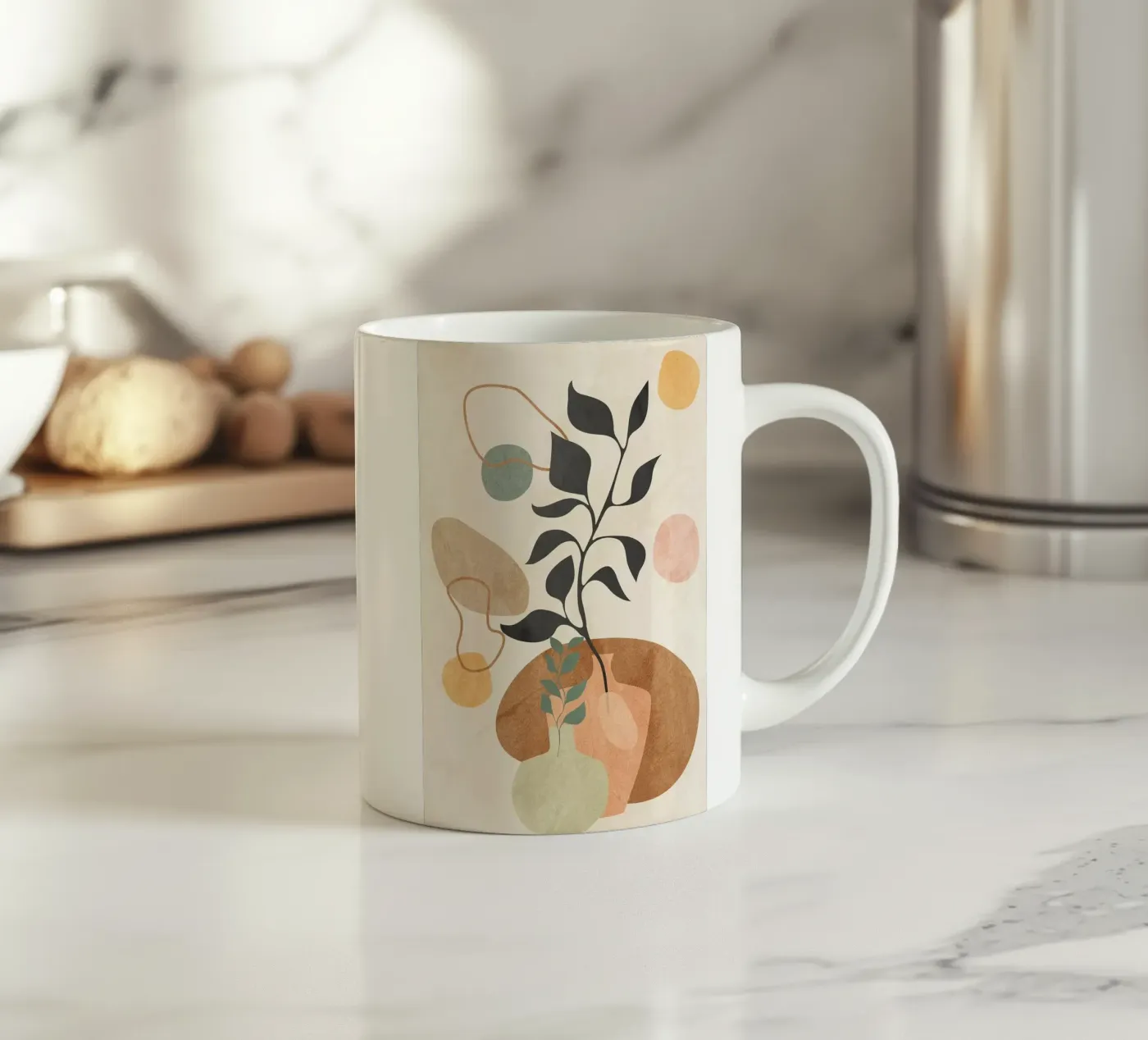 vaso tazza in ceramica da Abstract Botanical Art