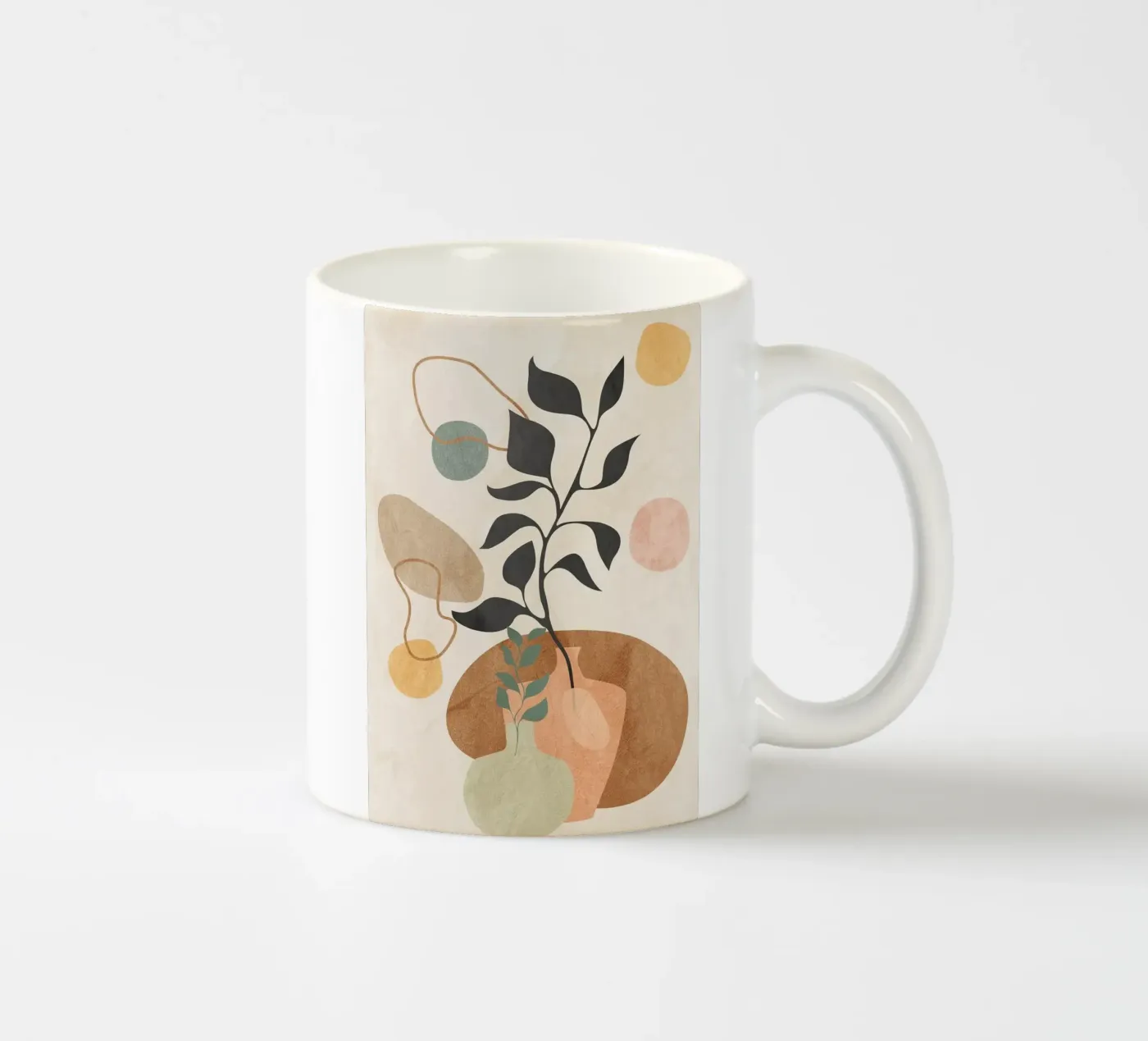 vase ceramic mug by Abstract Botanical Art
