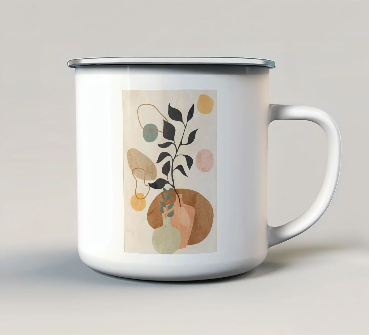 vaso tazza in smalto da Abstract Botanical Art
