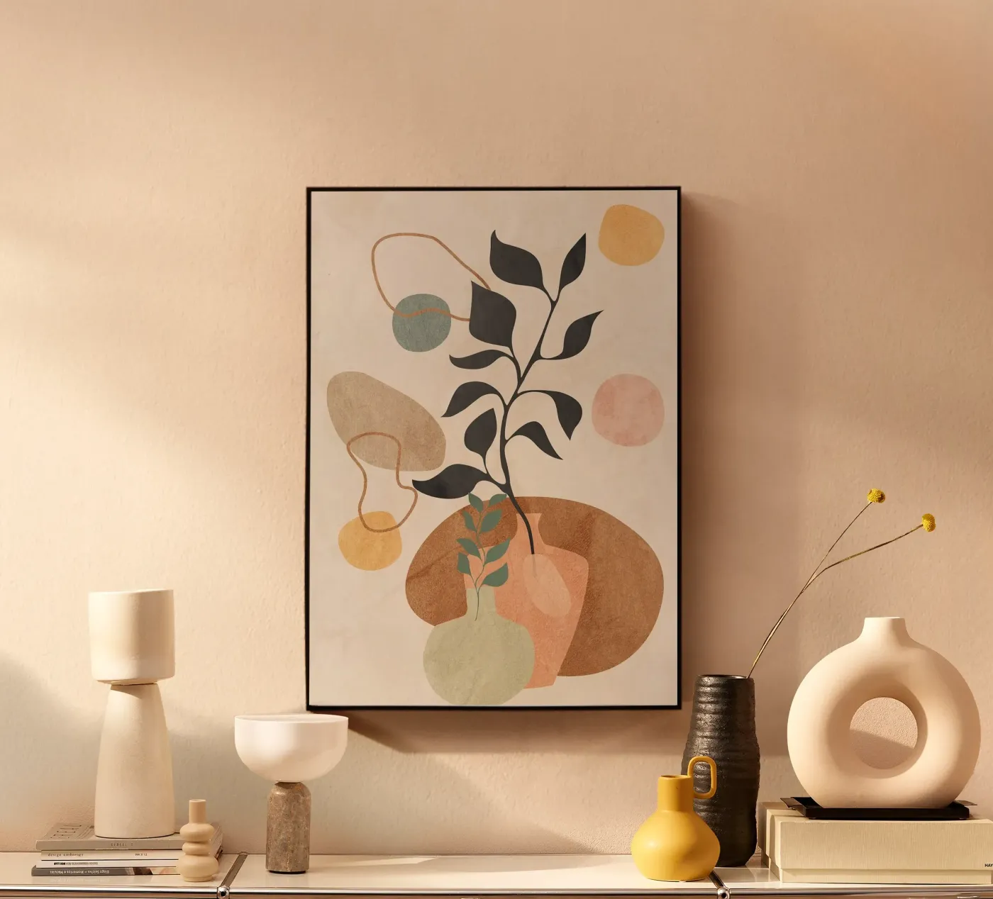vase acrylic glass by Abstract Botanical Art