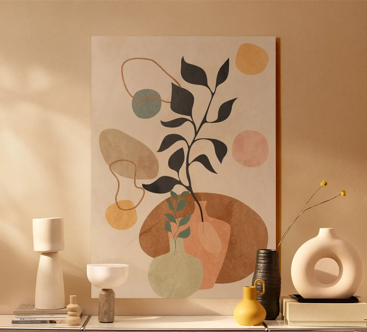 vase acrylic glass by Abstract Botanical Art