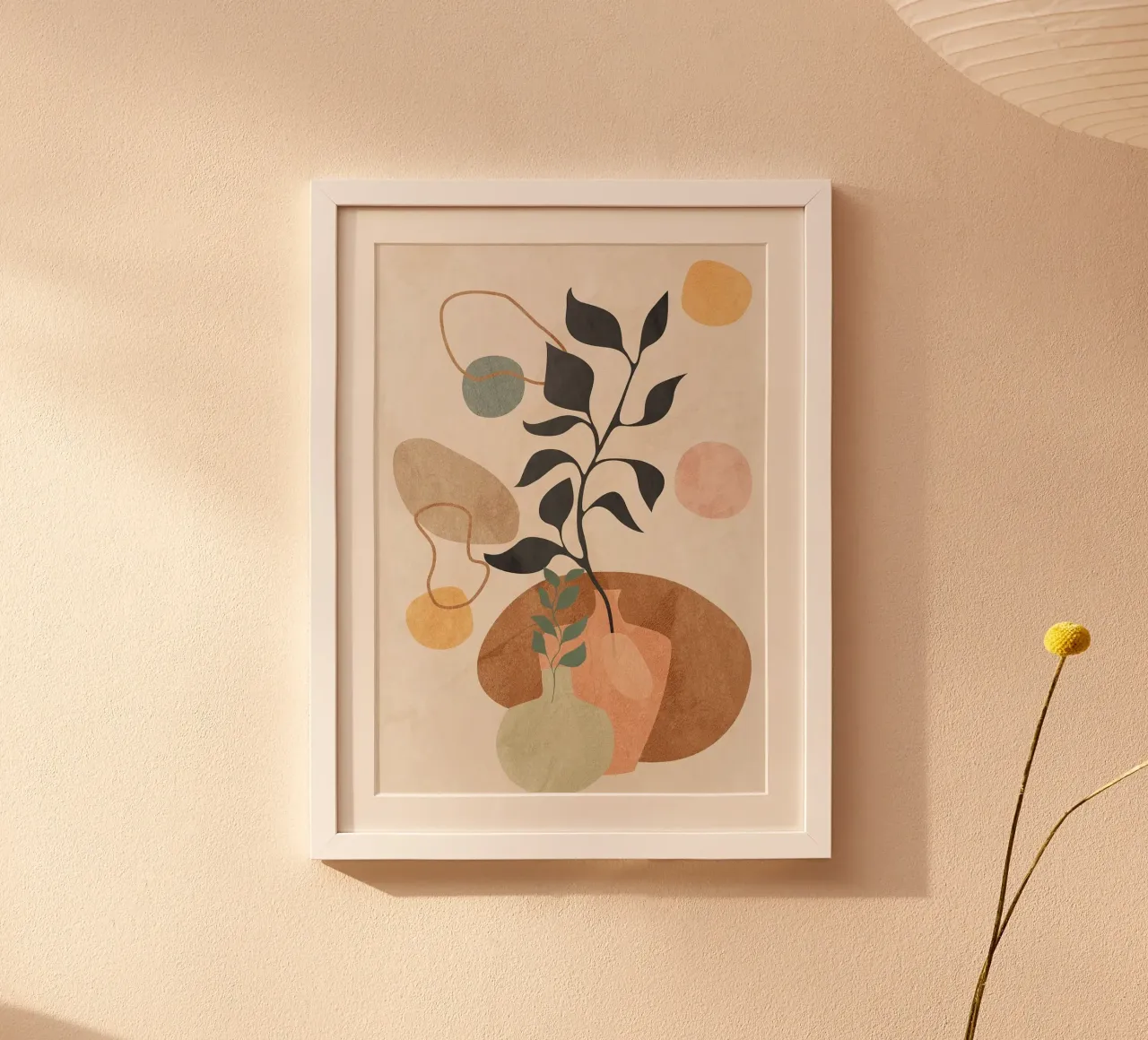 vaso poster con telaio in plastica da Abstract Botanical Art