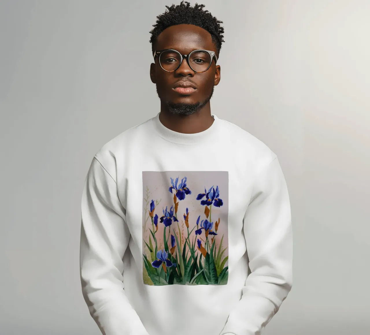 Eleganti fiori di iris felpa da Verve Pigments