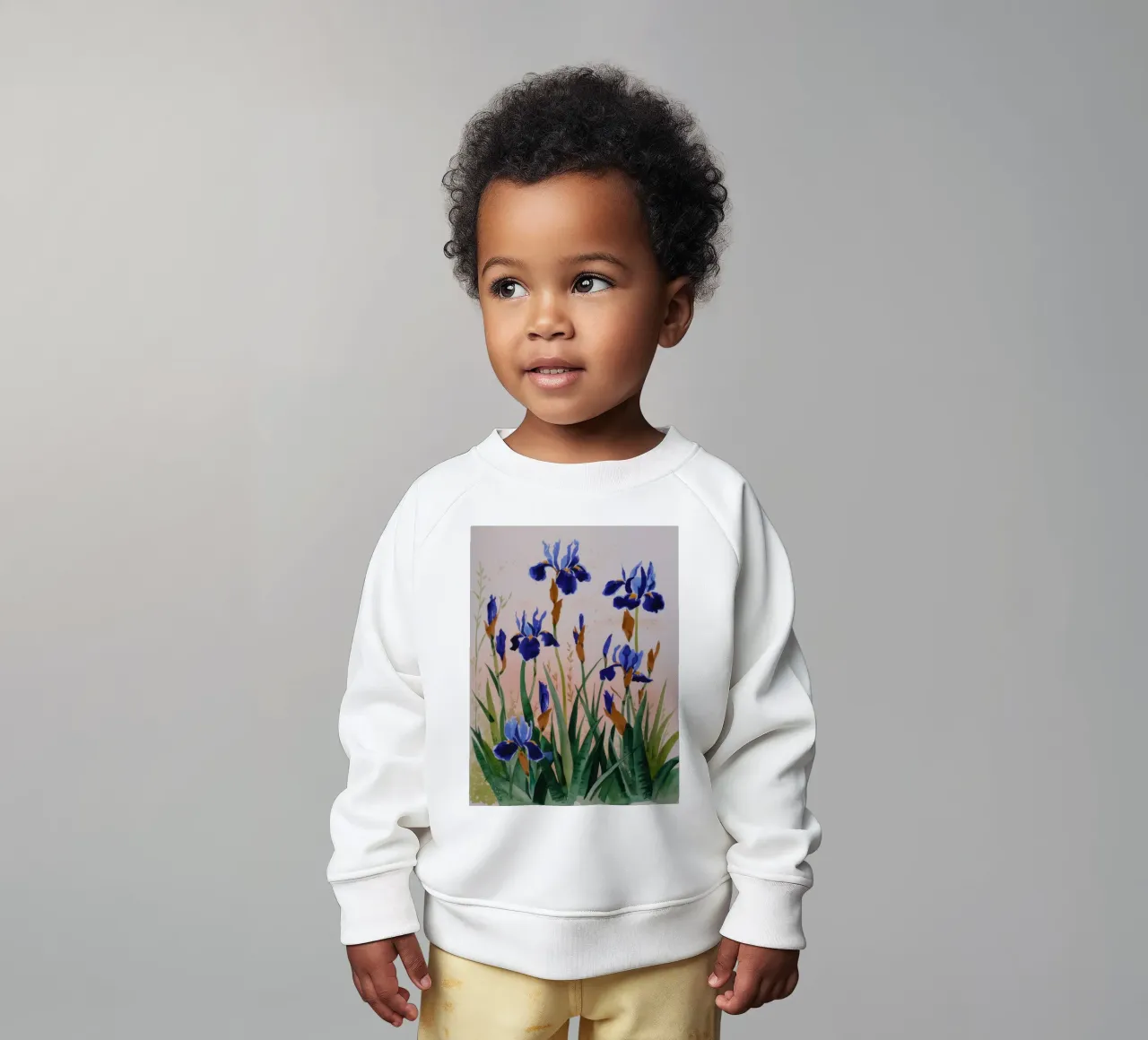 Eleganti fiori di iris felpa neonato da Verve Pigments