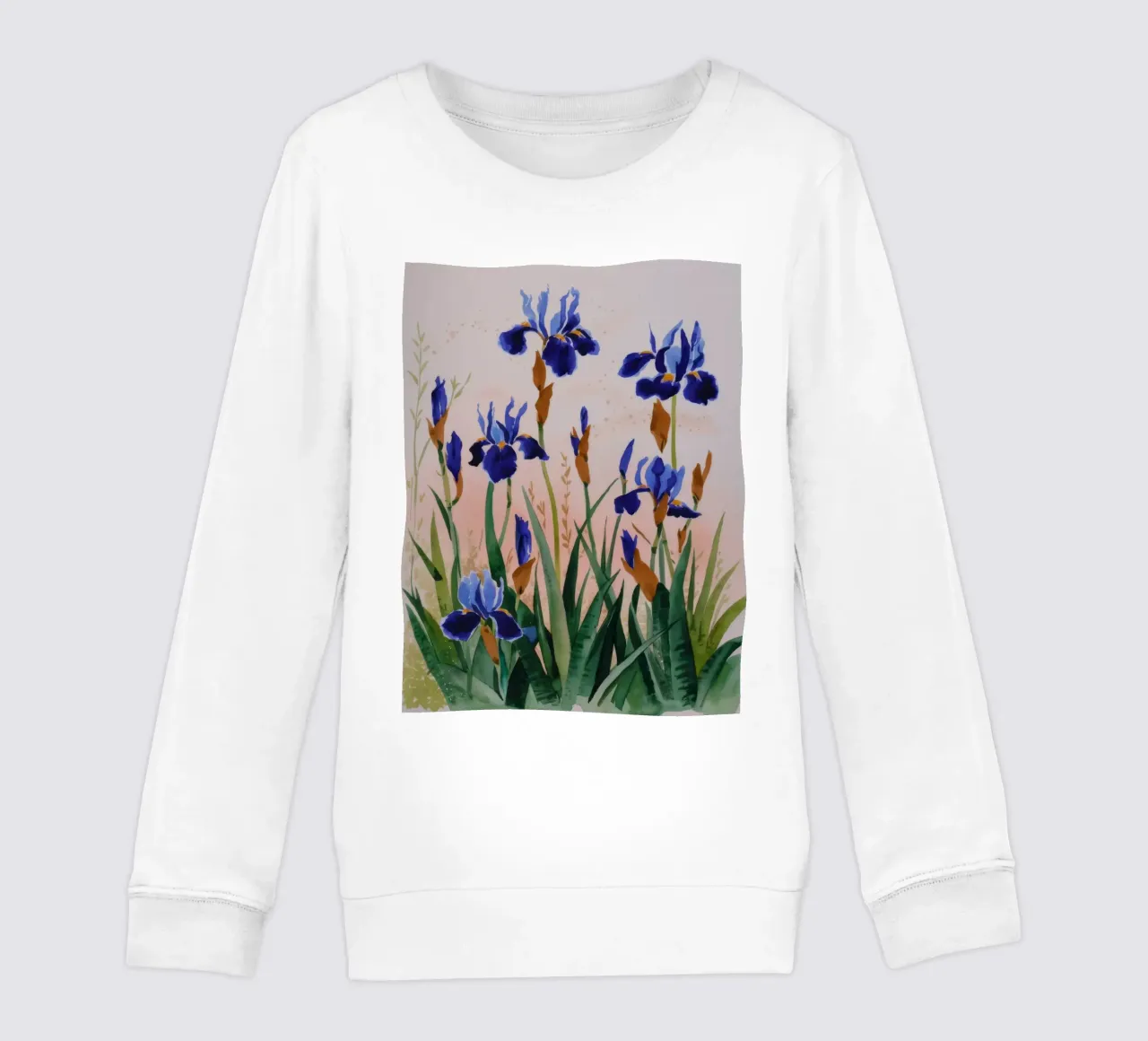 Eleganti fiori di iris felpa bambino da Verve Pigments