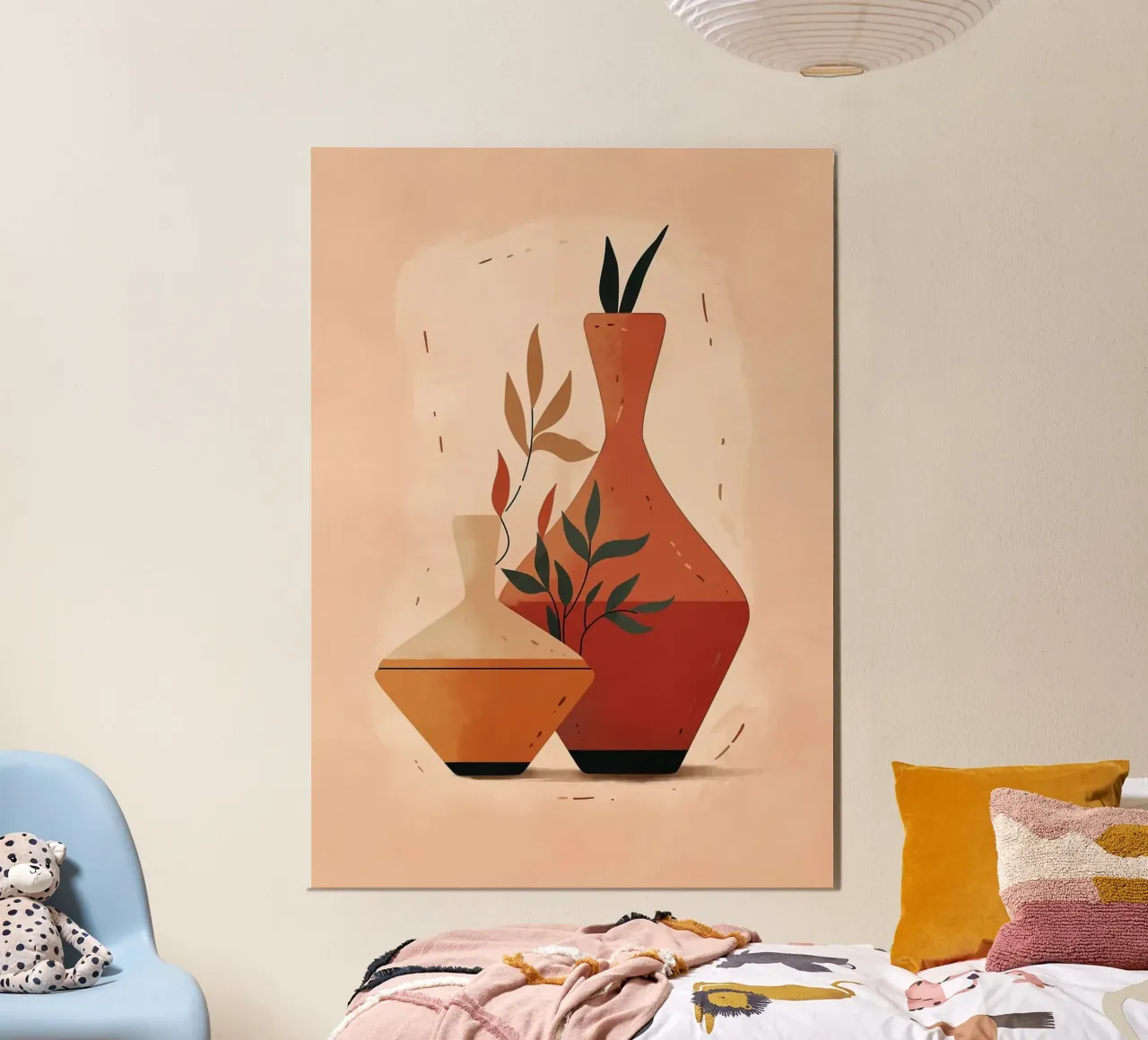vaso poster con telaio in plastica da Abstract Botanical Art