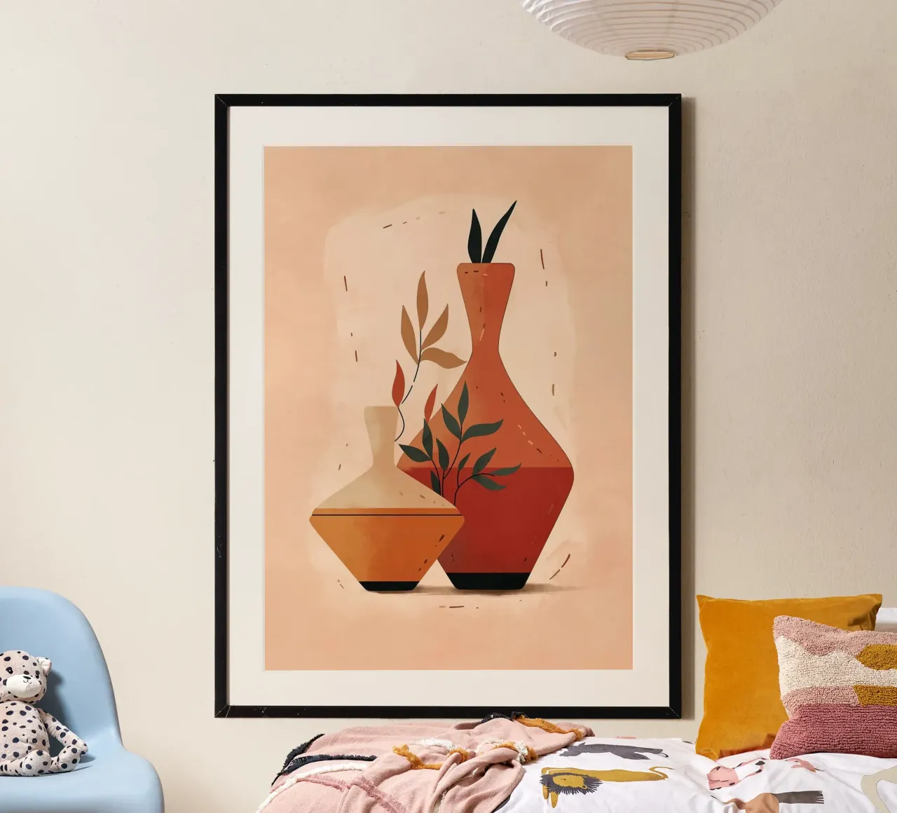 vaso poster con telaio in plastica da Abstract Botanical Art