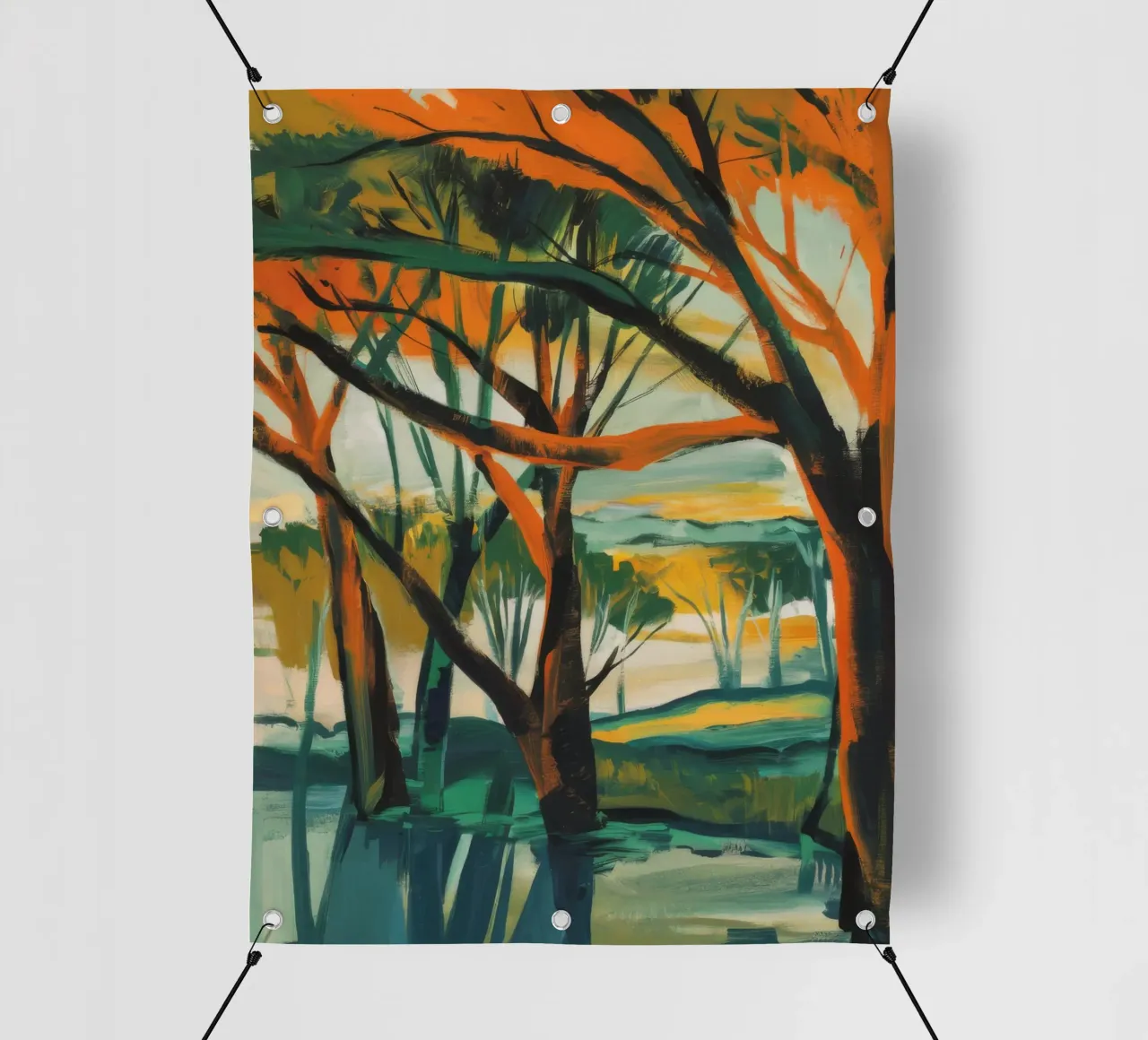 Armonia della foresta d'autunno telo in pvc da Verve Pigments