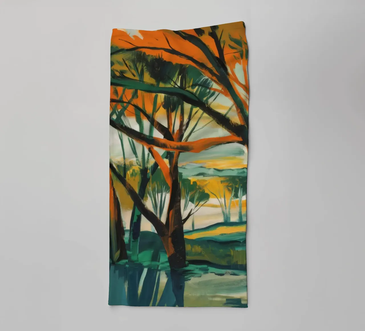 Harmonie de la forêt d'automne serviette de bain de Verve Pigments