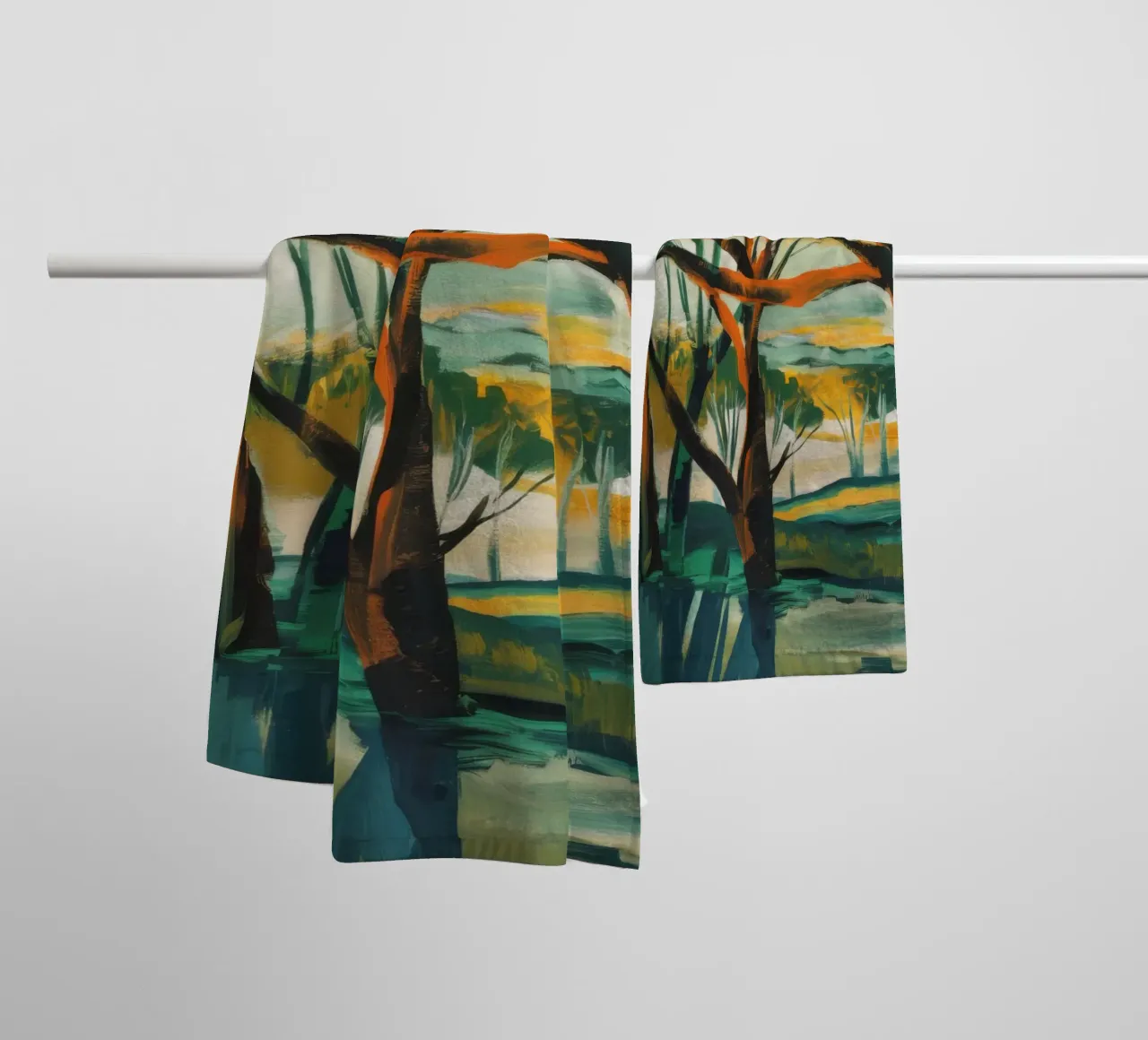 Harmonie de la forêt d'automne serviette de bain de Verve Pigments