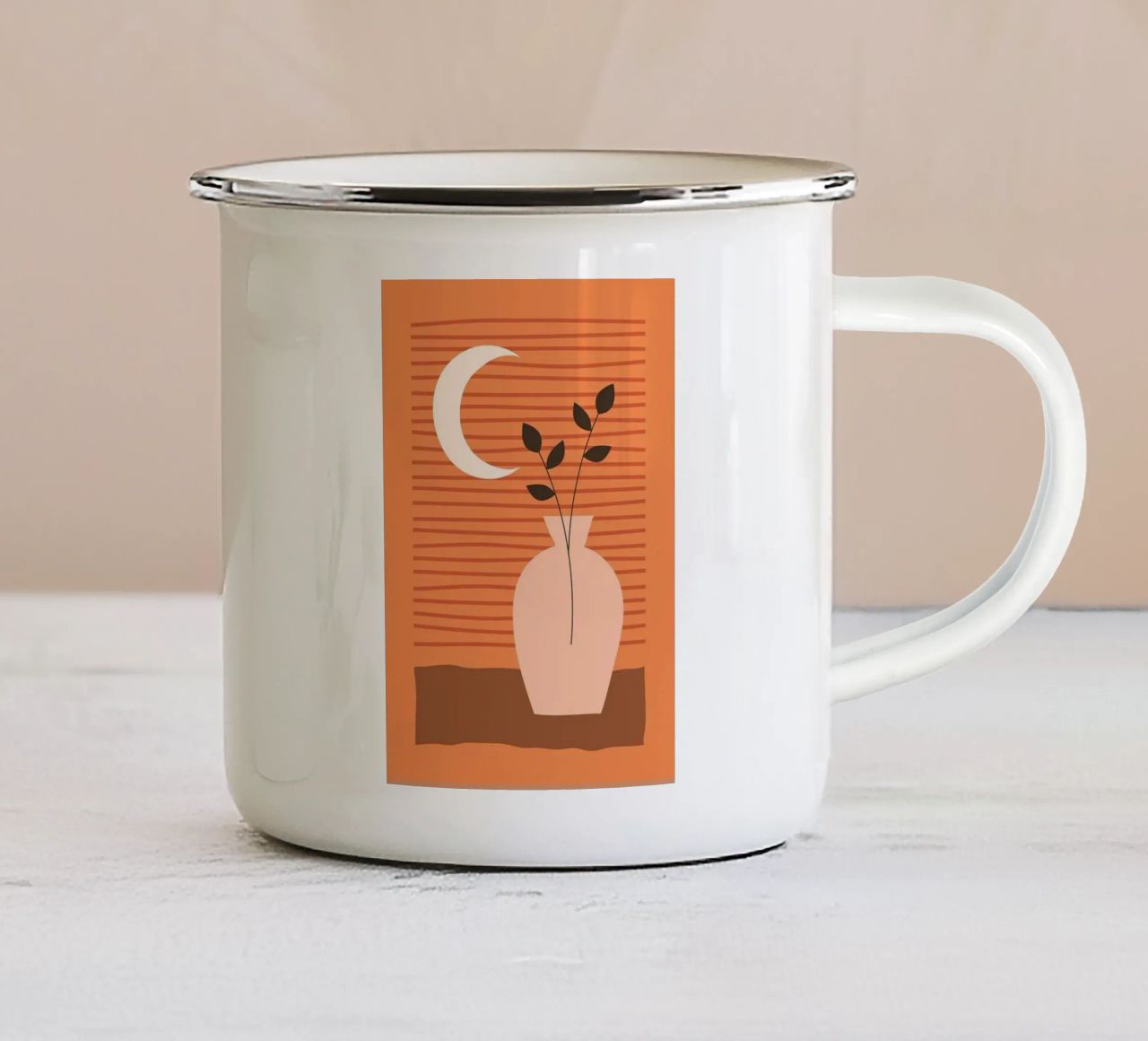 vaso tazza in smalto da Abstract Botanical Art
