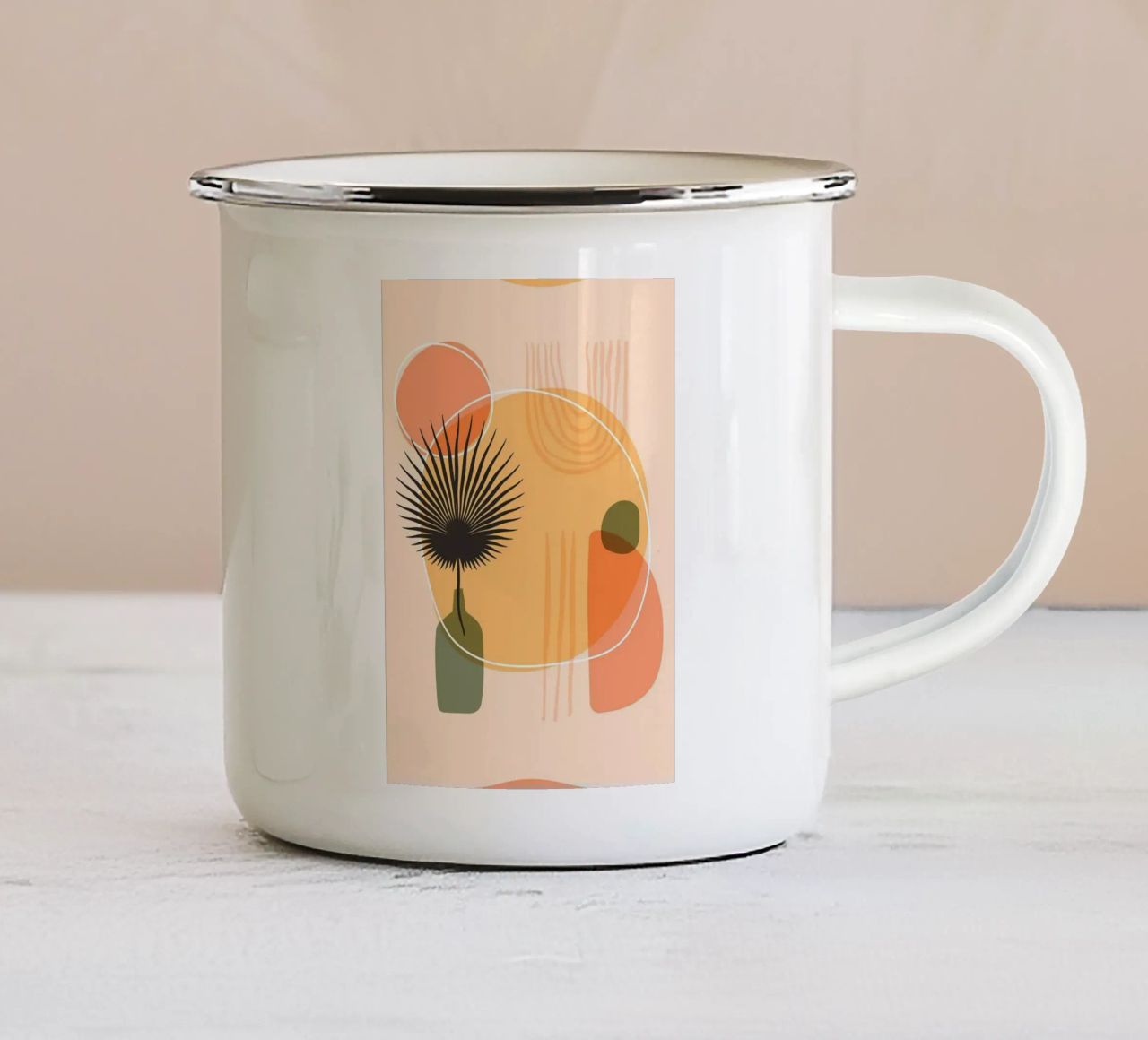 vaso tazza in smalto da Abstract Botanical Art