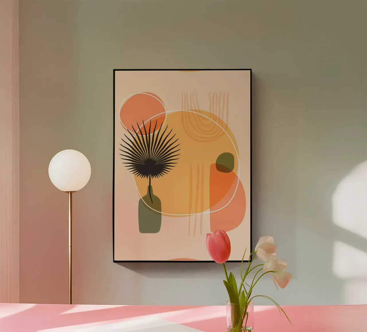 vaas acryl van Abstract Botanical Art