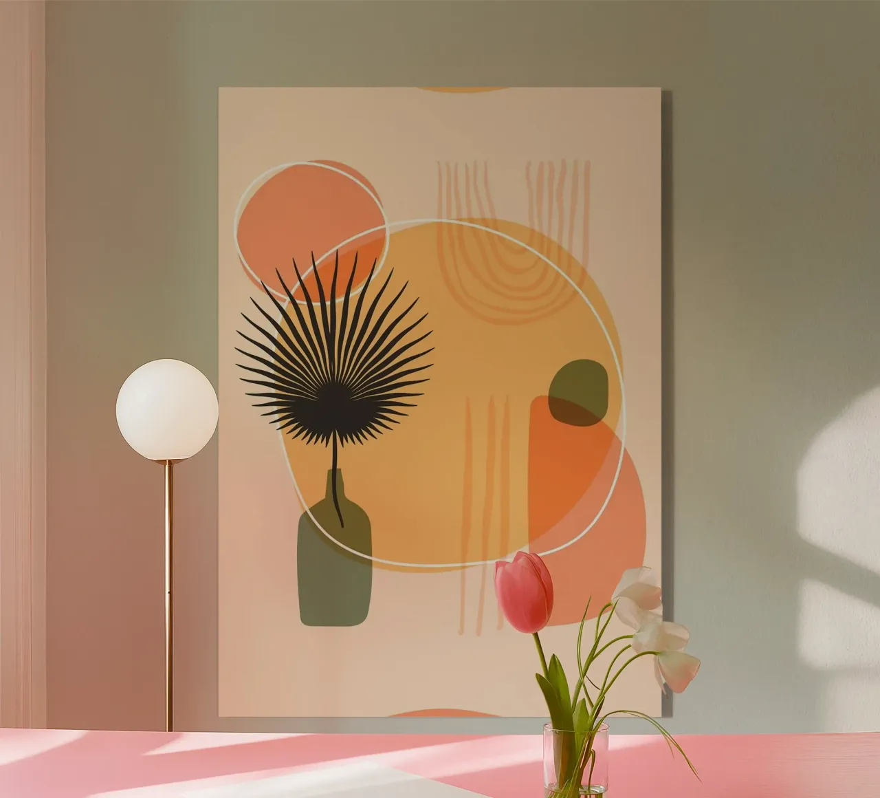 vaas acryl van Abstract Botanical Art