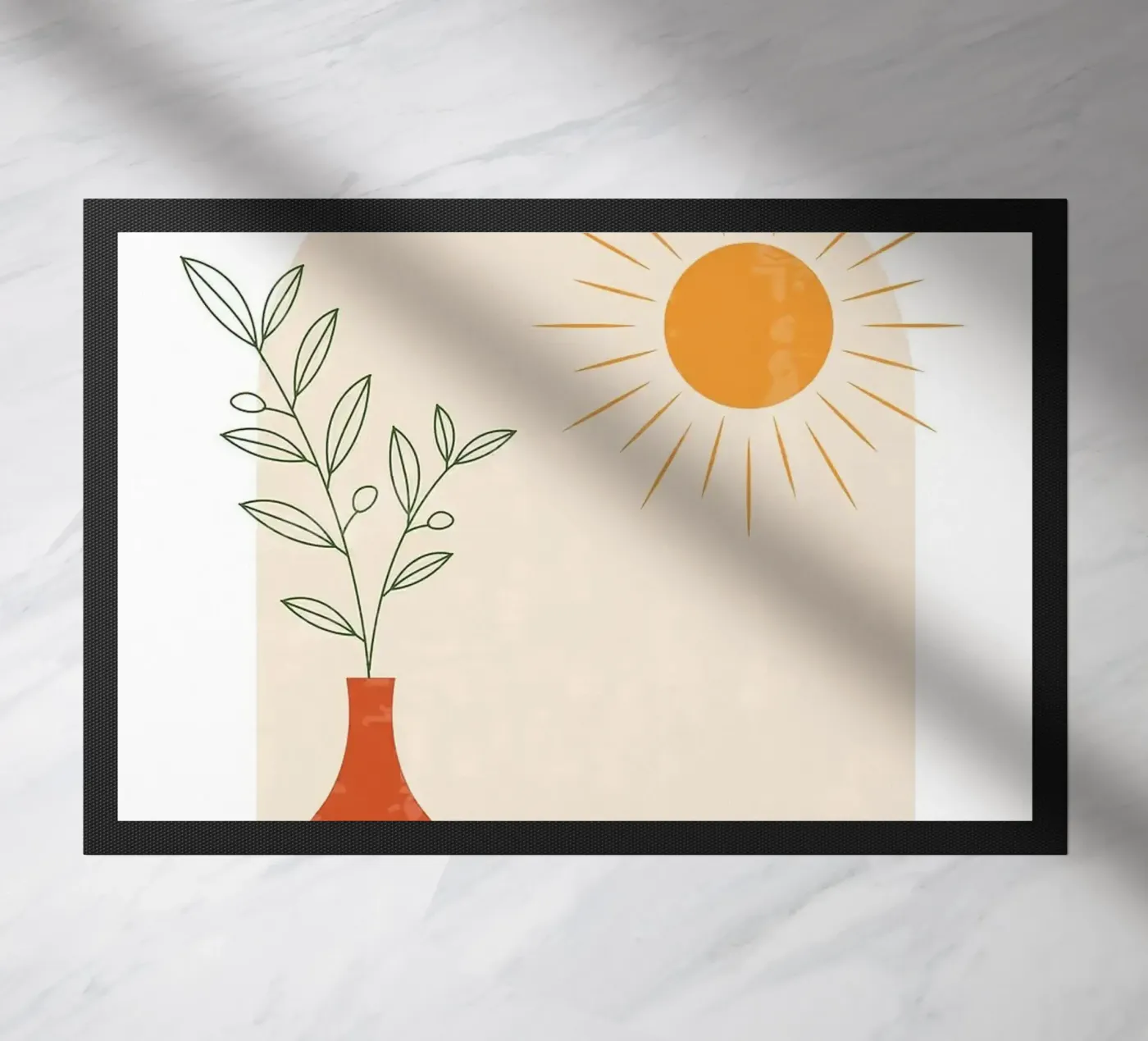 vaas deurmat van Abstract Botanical Art