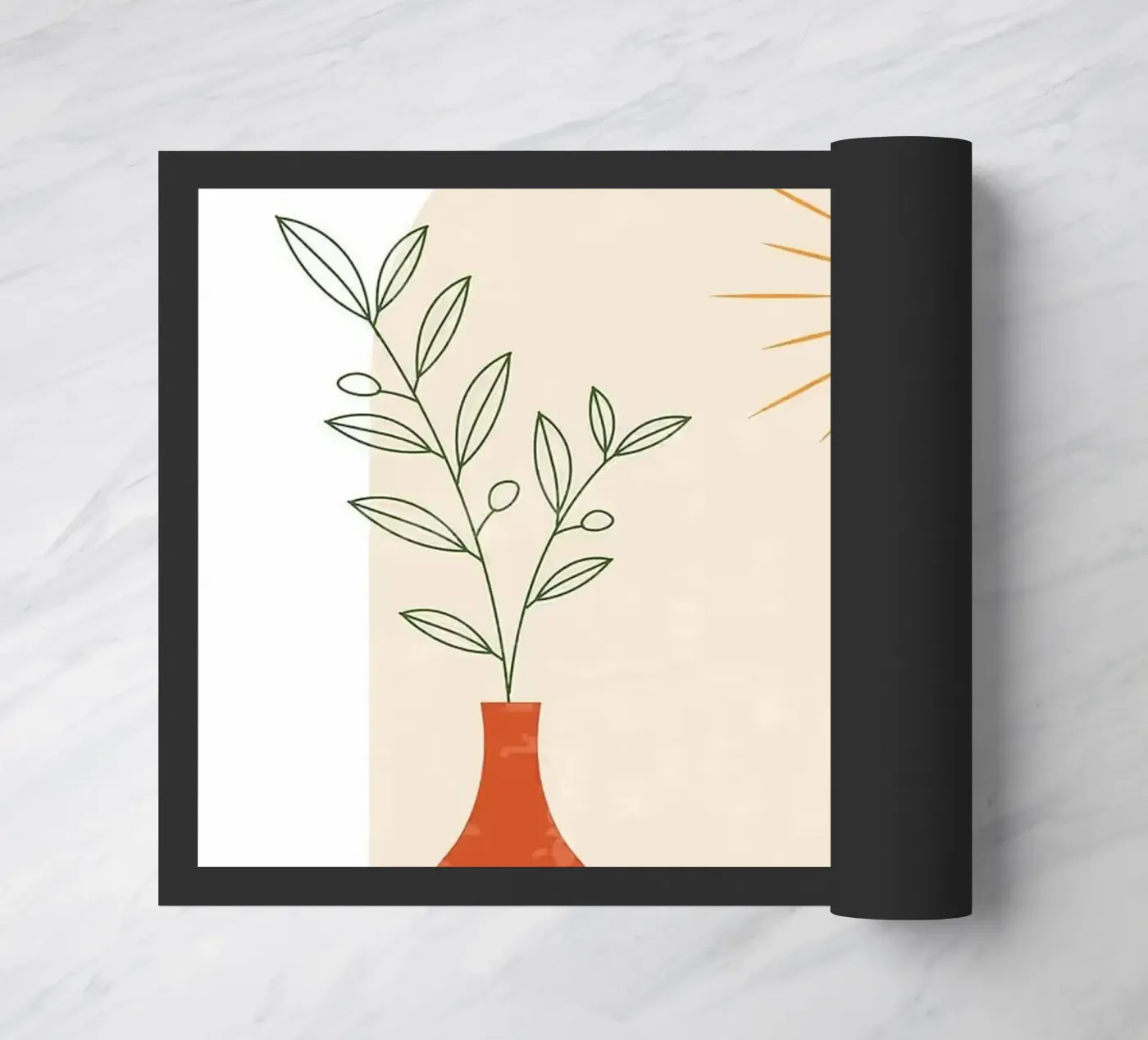 vaas deurmat van Abstract Botanical Art