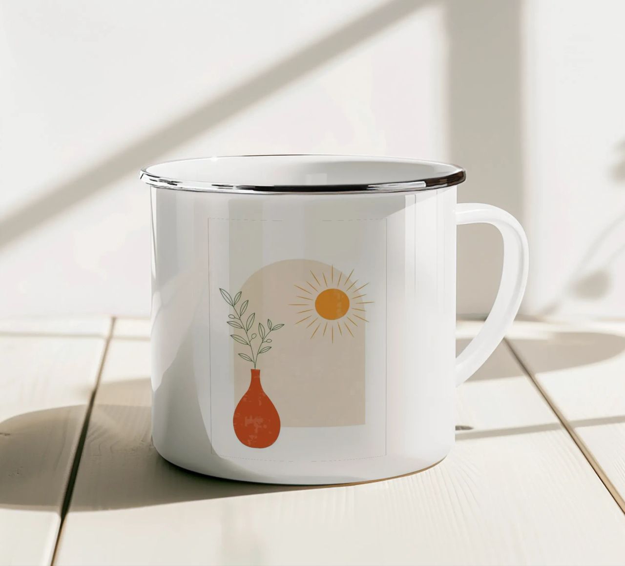 vaso tazza in smalto da Abstract Botanical Art