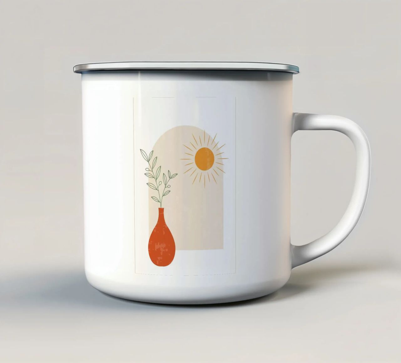vaso tazza in smalto da Abstract Botanical Art