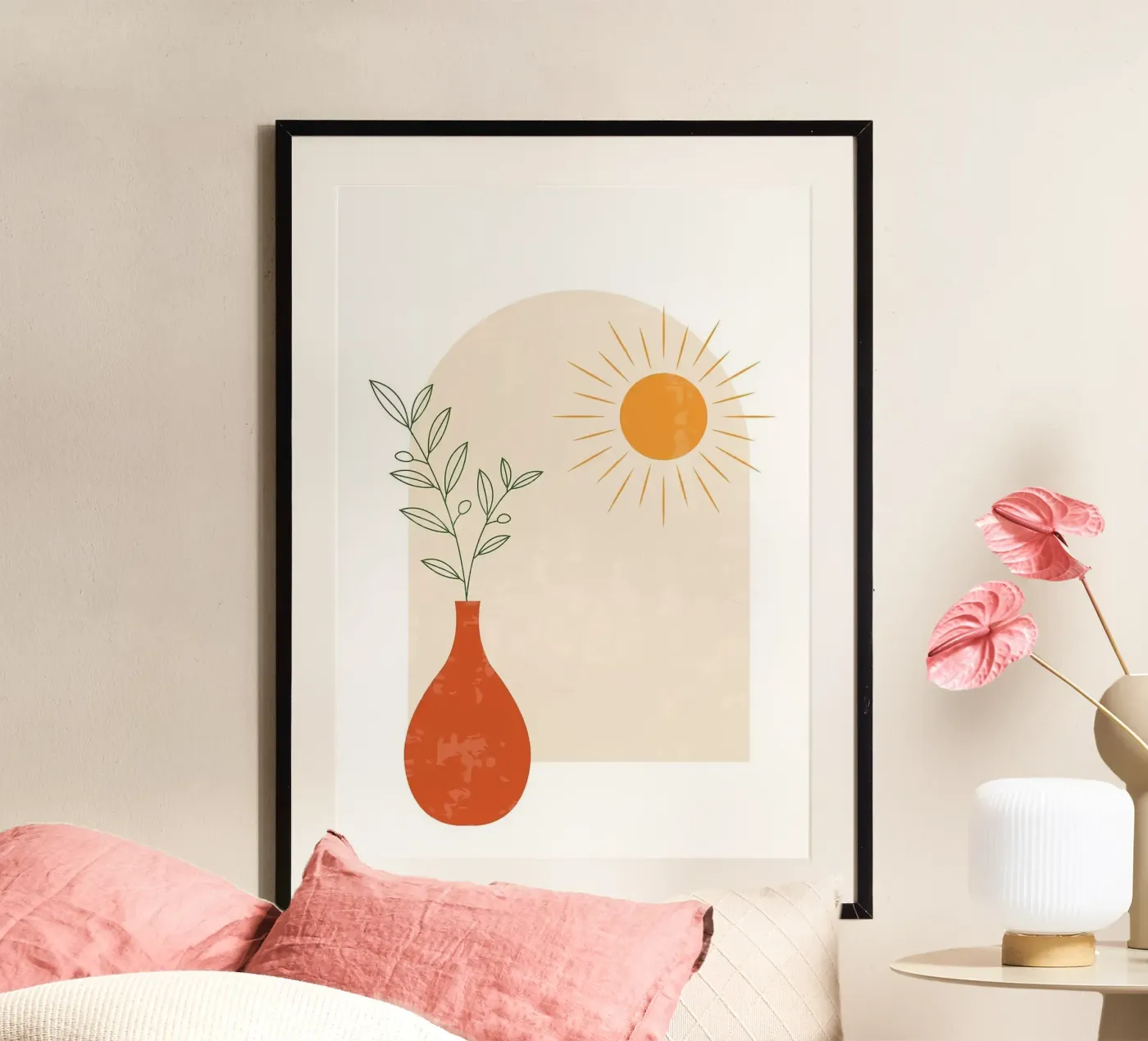 vase poster van Abstract Botanical Art