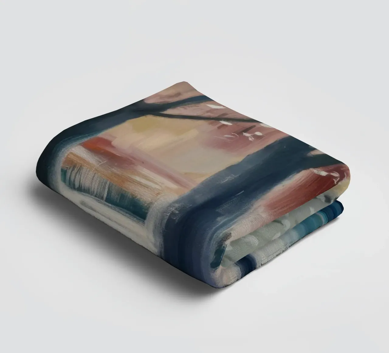 Snowy Orchard Tranquility towel by Verve Pigments