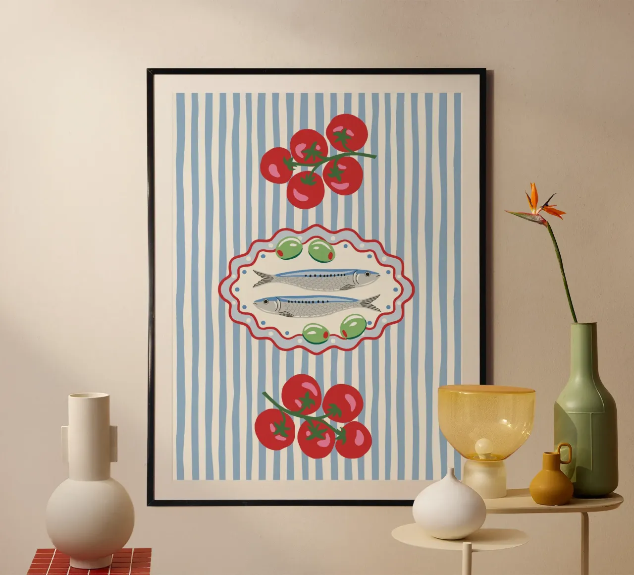 Sardines & Tomatoes – Mediterranean Mood poster da Vivdesign