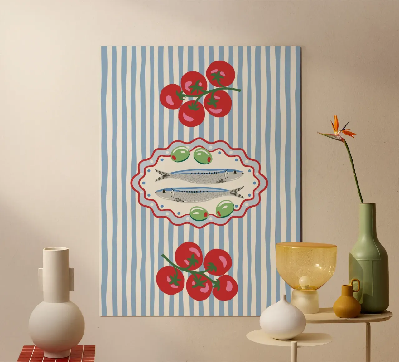 Sardines & Tomatoes – Mediterranean Mood poster da Vivdesign