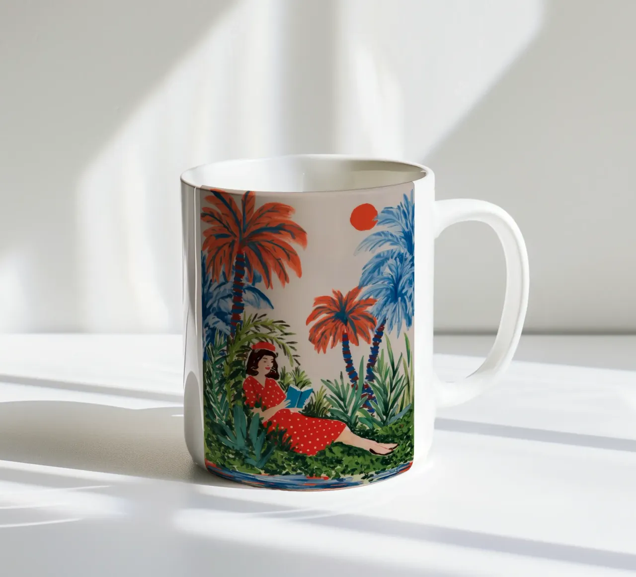 Fuga tropicale ad occhi aperti tazza in ceramica da Verve Pigments