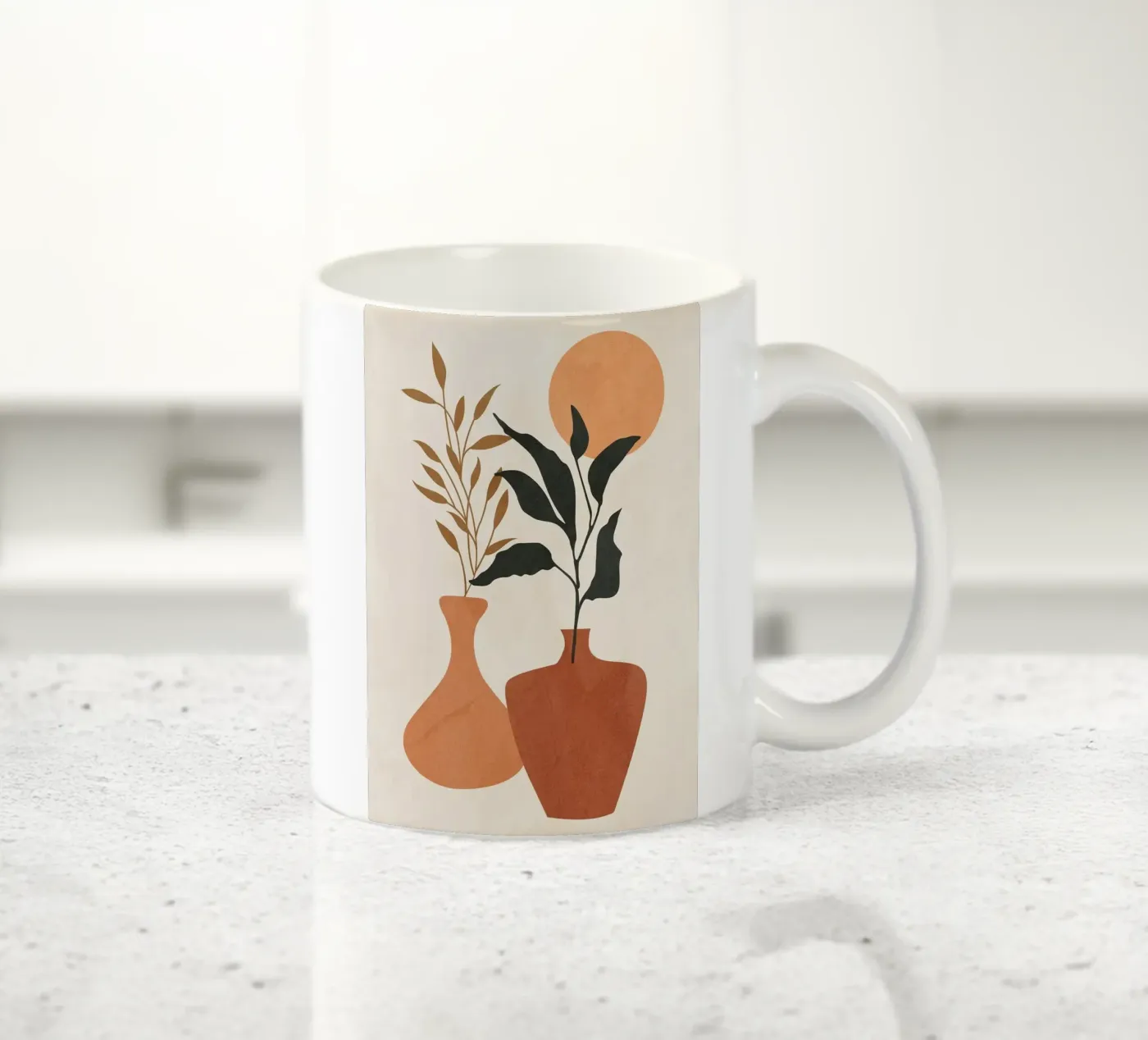 vase ceramic mug by Abstract Botanical Art