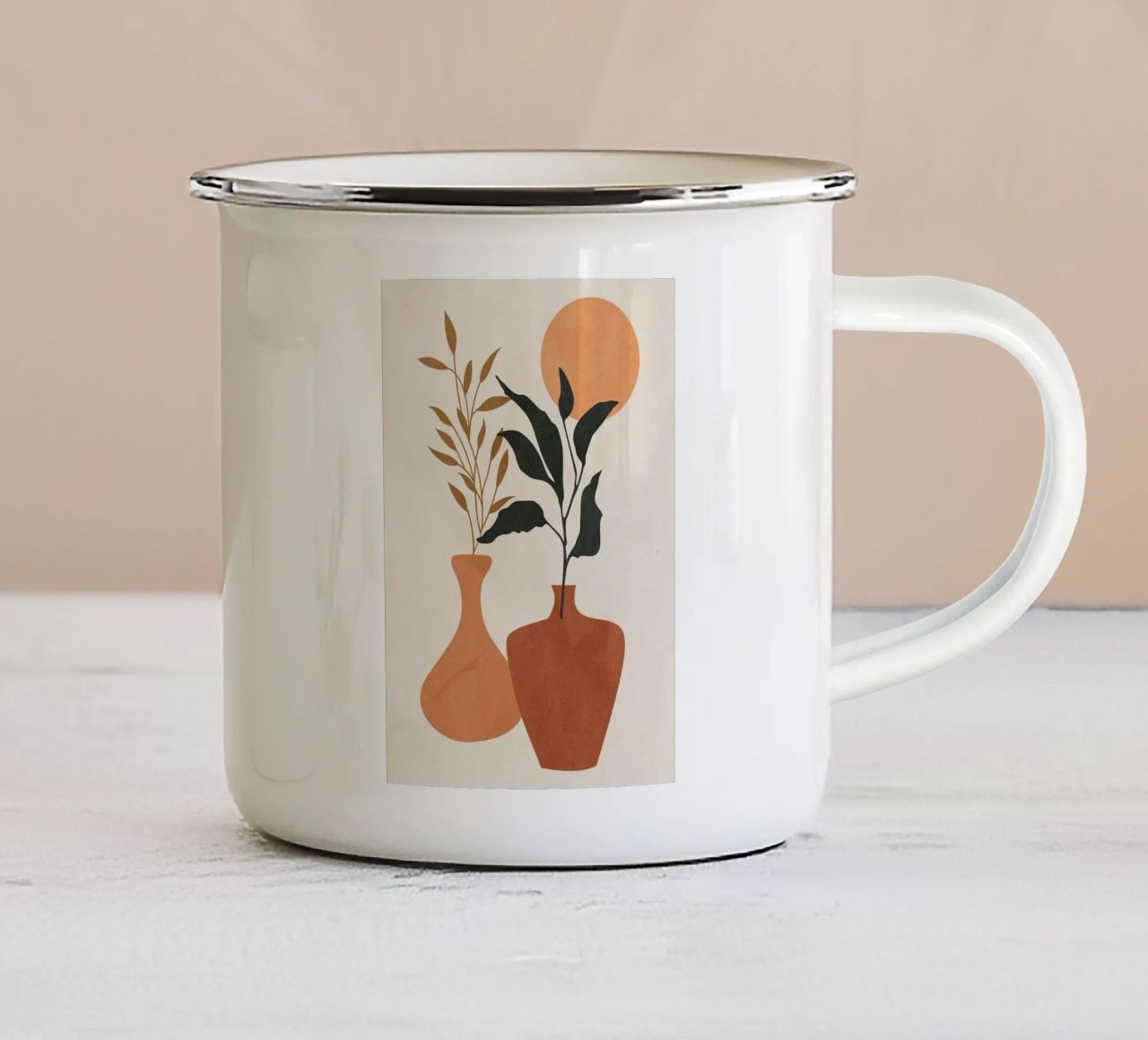 vaso tazza in smalto da Abstract Botanical Art