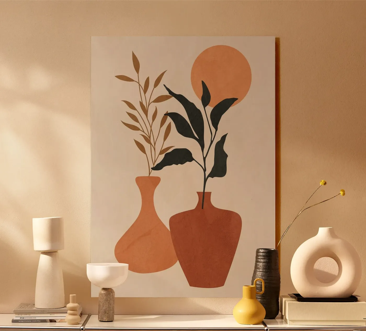 vaas acryl van Abstract Botanical Art