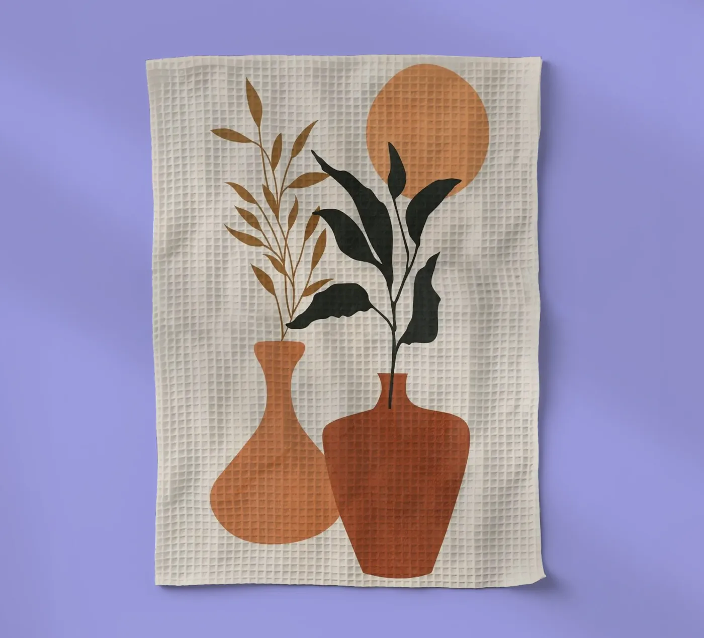 vase tea towel by Abstract Botanical Art