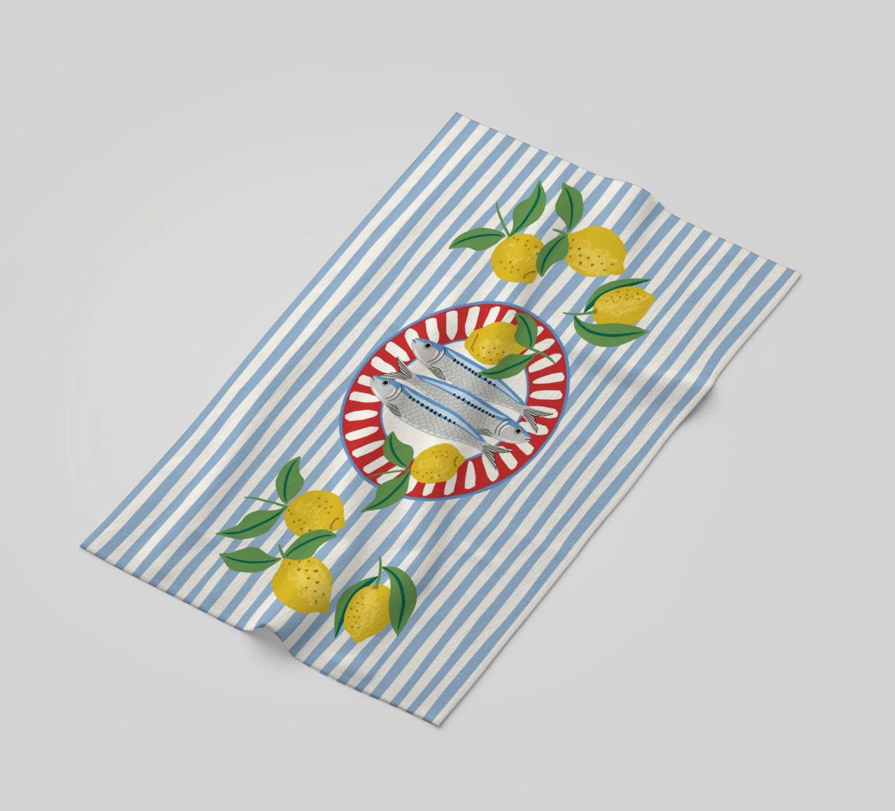 Sardines & Lemons – Mediterranean vibes telo mare da Vivdesign