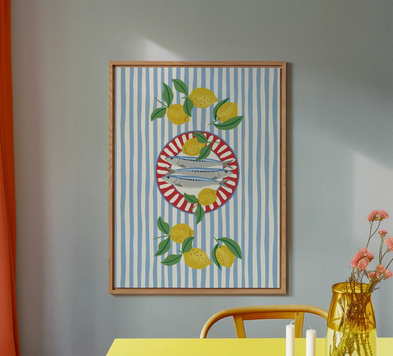 Sardines & Lemons – Mediterranean vibes alluminio dibond da Vivdesign