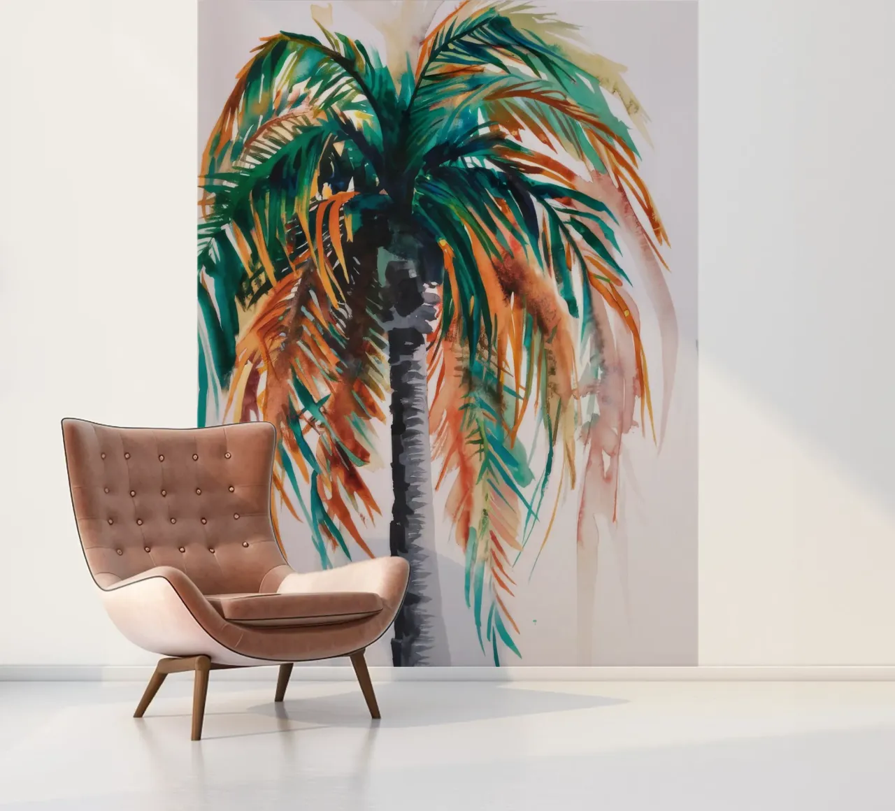 Vivid Palm Majesty photo wallpaper by Verve Pigments