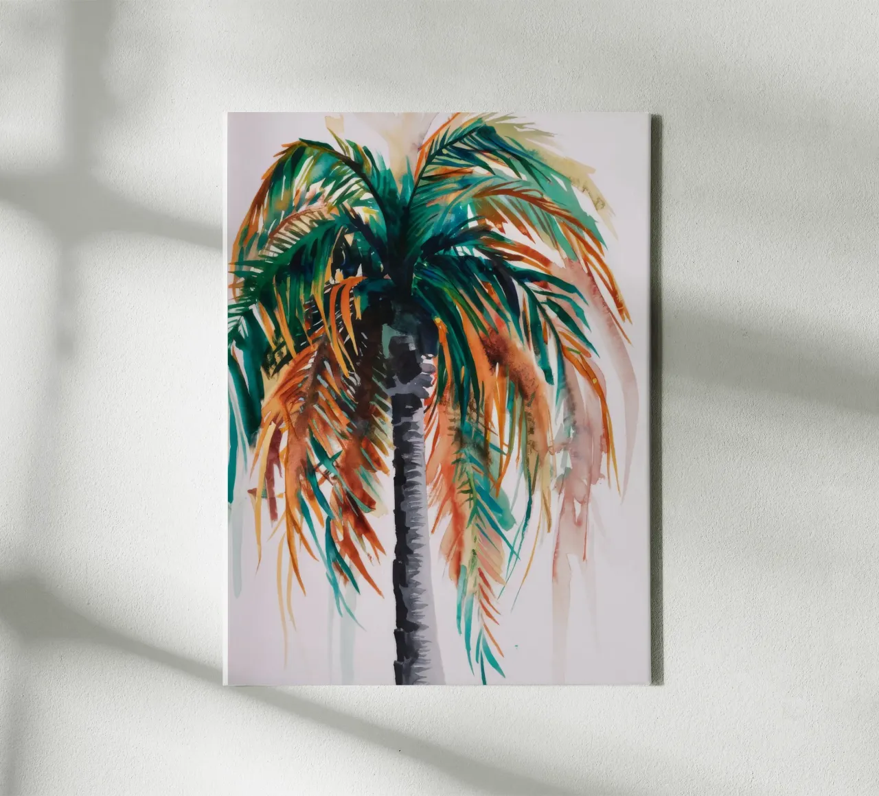 Levendige Palm Majesteit canvas met Baklijst van Verve Pigments