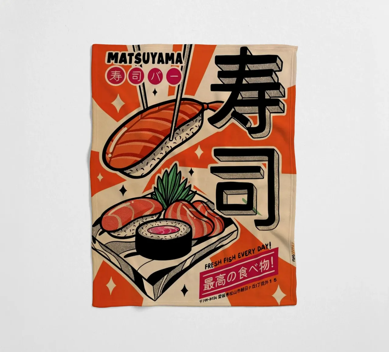Sushi Every Day coperta in pile da Rafa Gomes