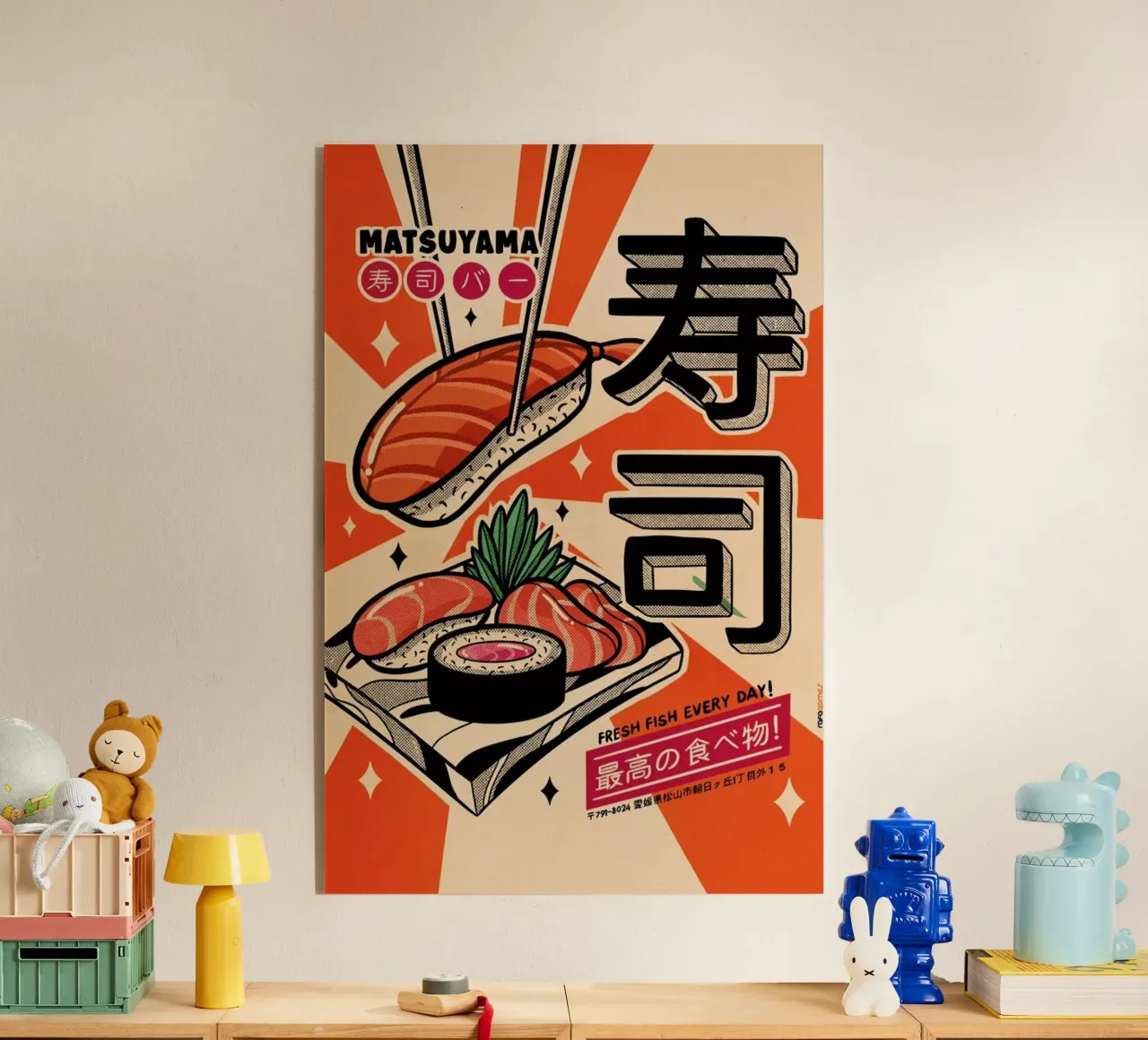 Sushi Every Day plexiglass da Rafa Gomes